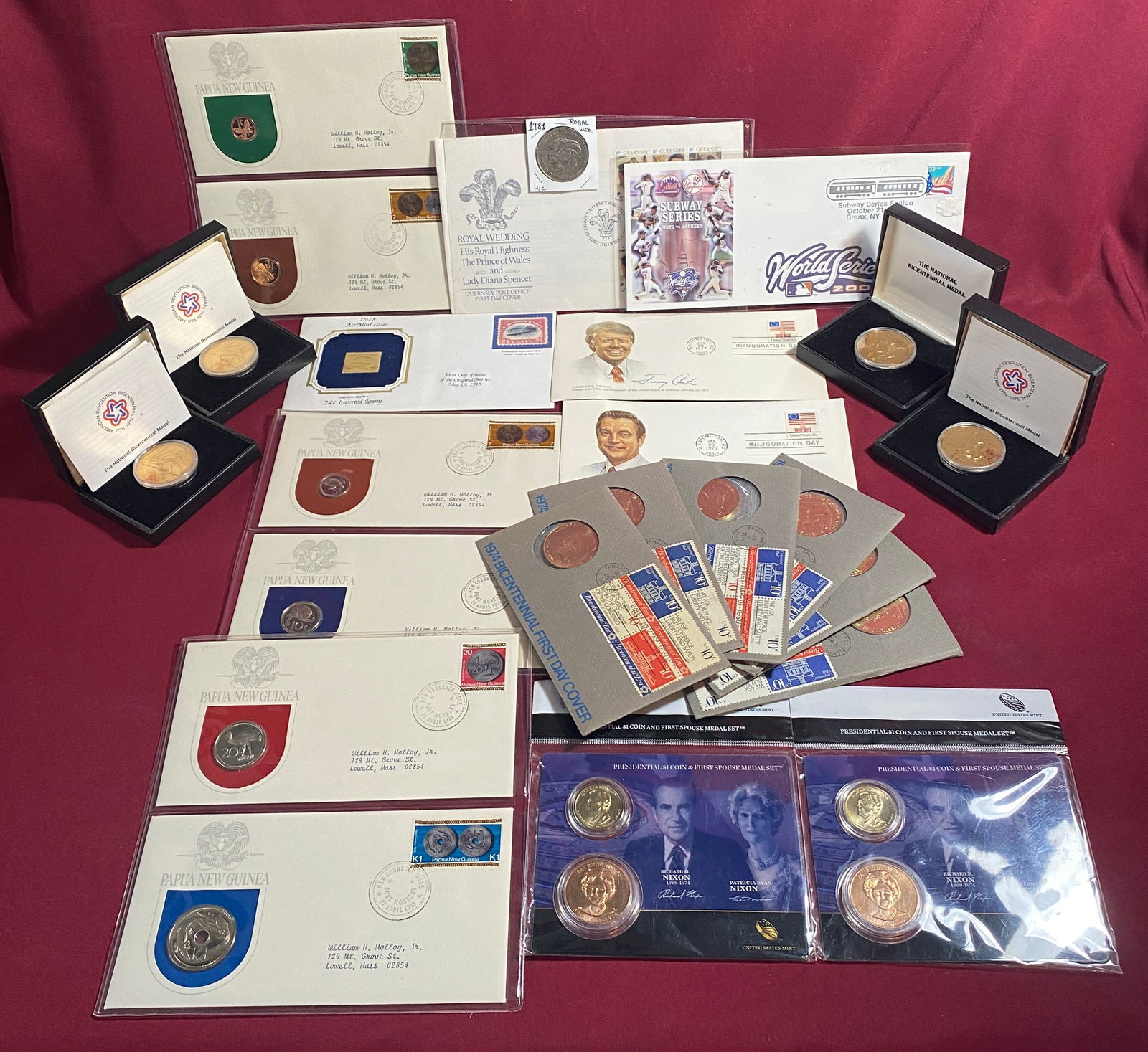 First Day Covers, National Bicentennial Medals, Royal Wedding, Etc.: First Day Covers, National Bicentennial Medals, Royal Wedding, Etc.