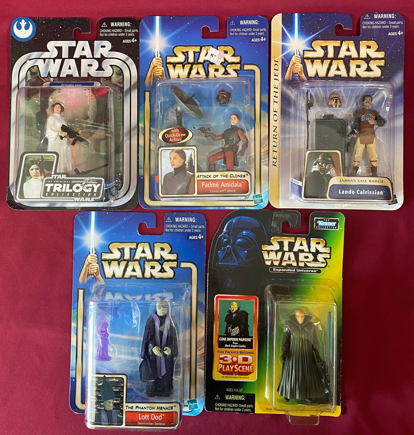Five Star Wars Action Figures - Padme Amidala, Lott Dod, Lando Calrissian, Princess Leia, and Clone: Five Star Wars Action Figures - Padme Amidala, Lott Dod, Lando Calrissian, Princess Leia, and Clone Emperor Palpatine (Comic Books)