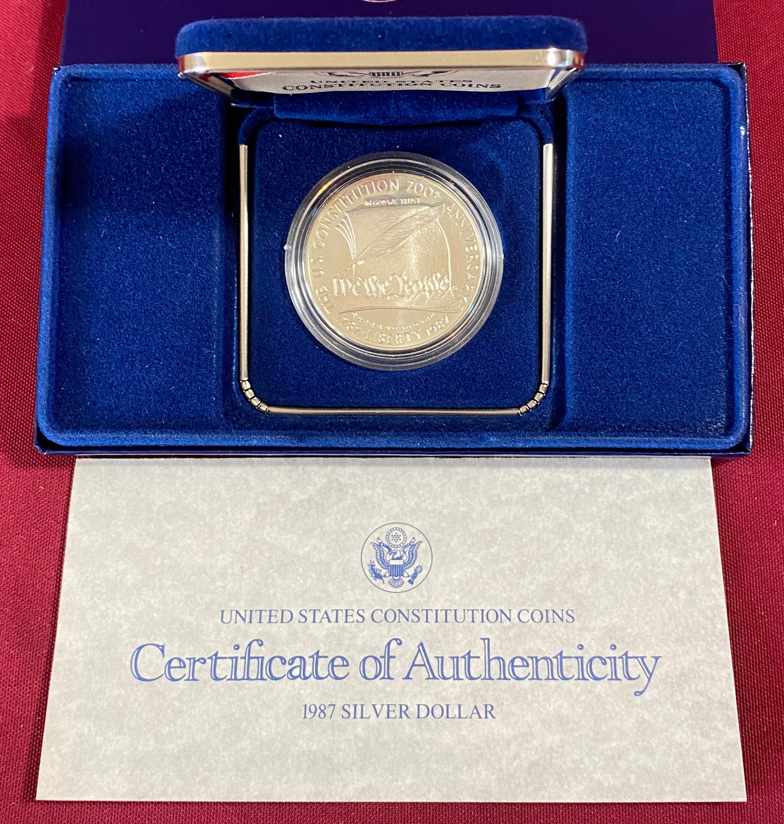 1987-S U.S. Constitution Commemorative Silver Dollar: 1987-S U.S. Constitution Commemorative Silver Dollar