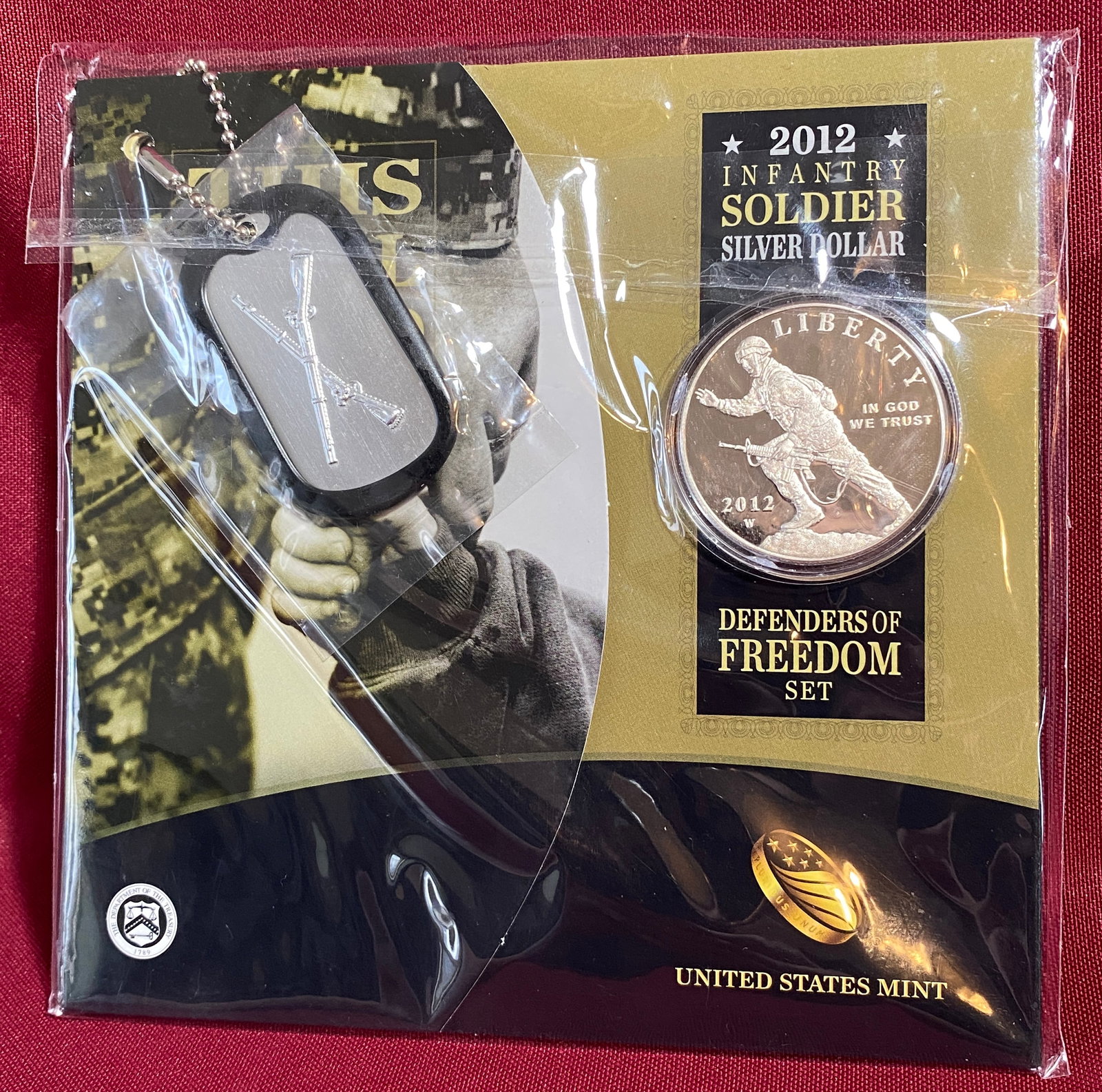 2012-W Infantry Soldier Commemorative Silver Dollar - Factory Sealed: 2012-W Infantry Soldier Commemorative Silver Dollar - Factory Sealed