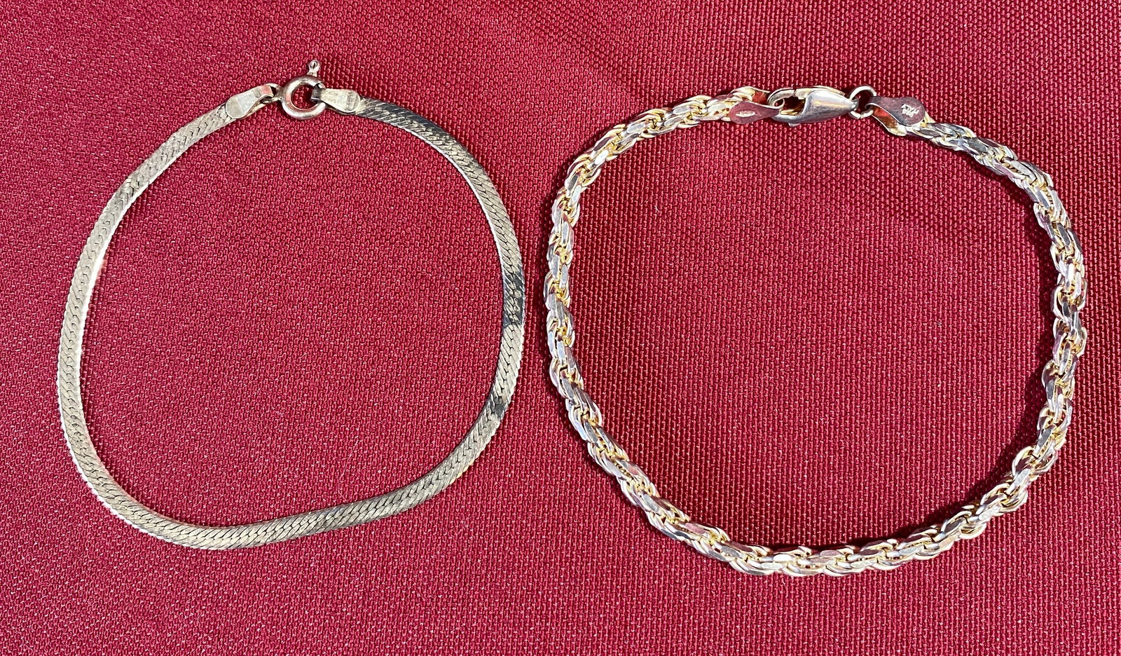 Two Sterling Silver Bracelets - 10.21 Grams: Two Sterling Silver Bracelets - 10.21 Grams