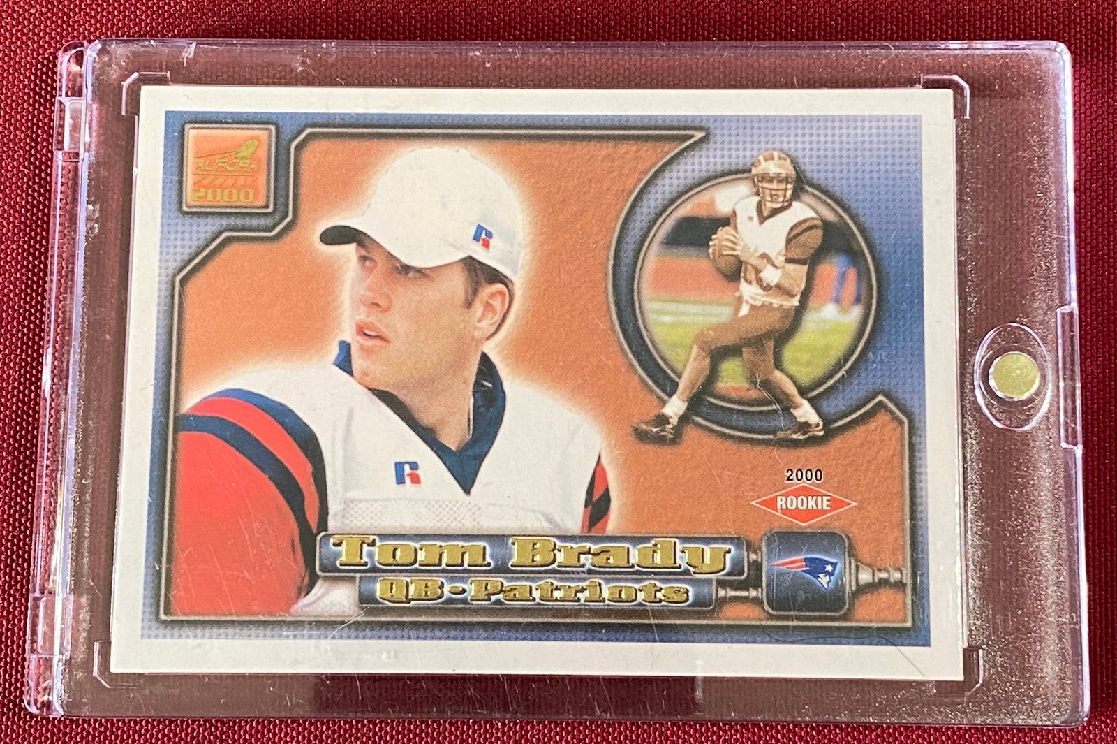 2000 Aurora #84 Tom Brady Rookie Football Card: 2000 Aurora #84 Tom Brady Rookie Football Card