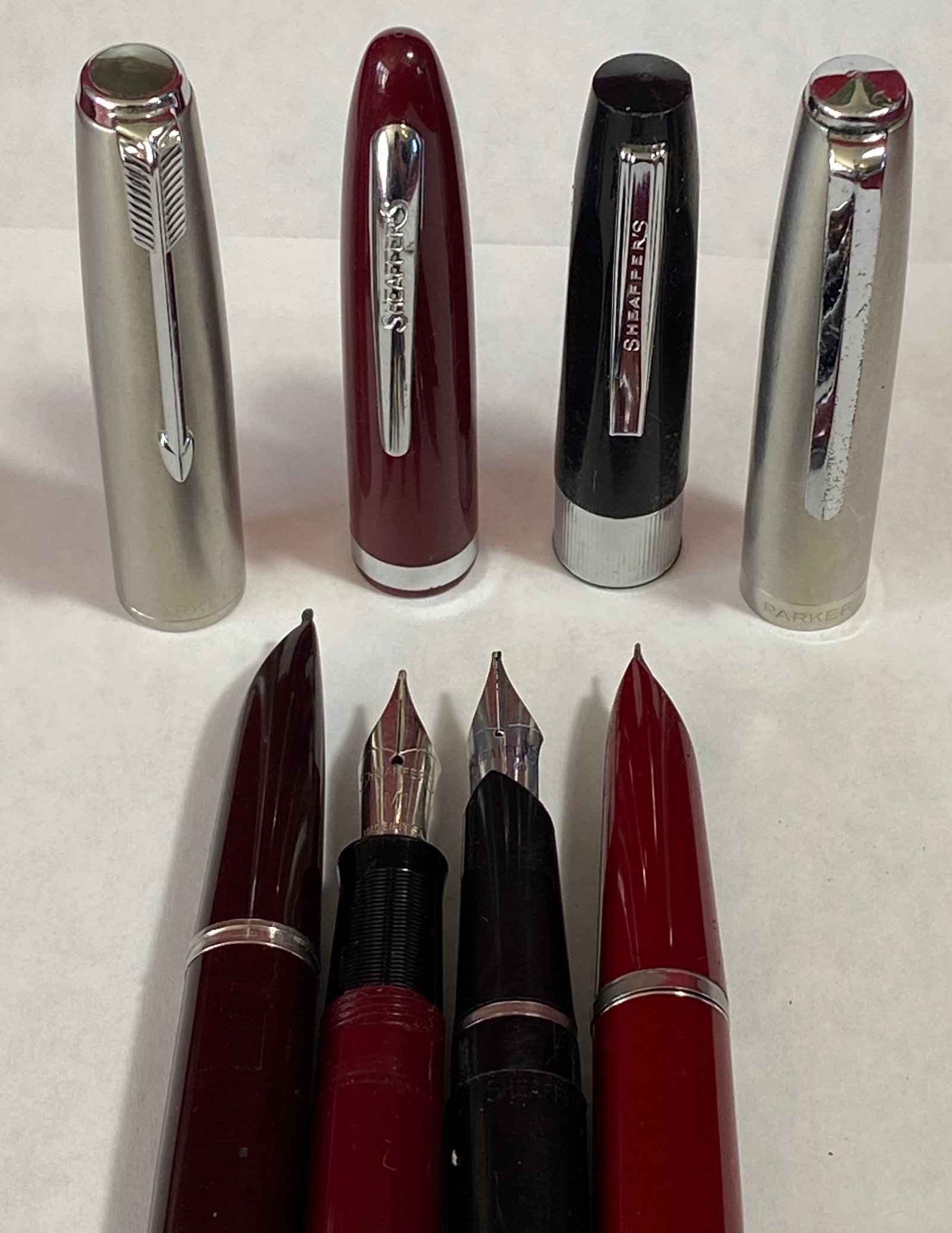 Four Older Fountain, Etc. Pens - (2) Parker Pens with Hooded Design and (2) Sheaffer Pens: Four Older Fountain, Etc. Pens - (2) Parker Pens with Hooded Design and (2) Sheaffer Pens