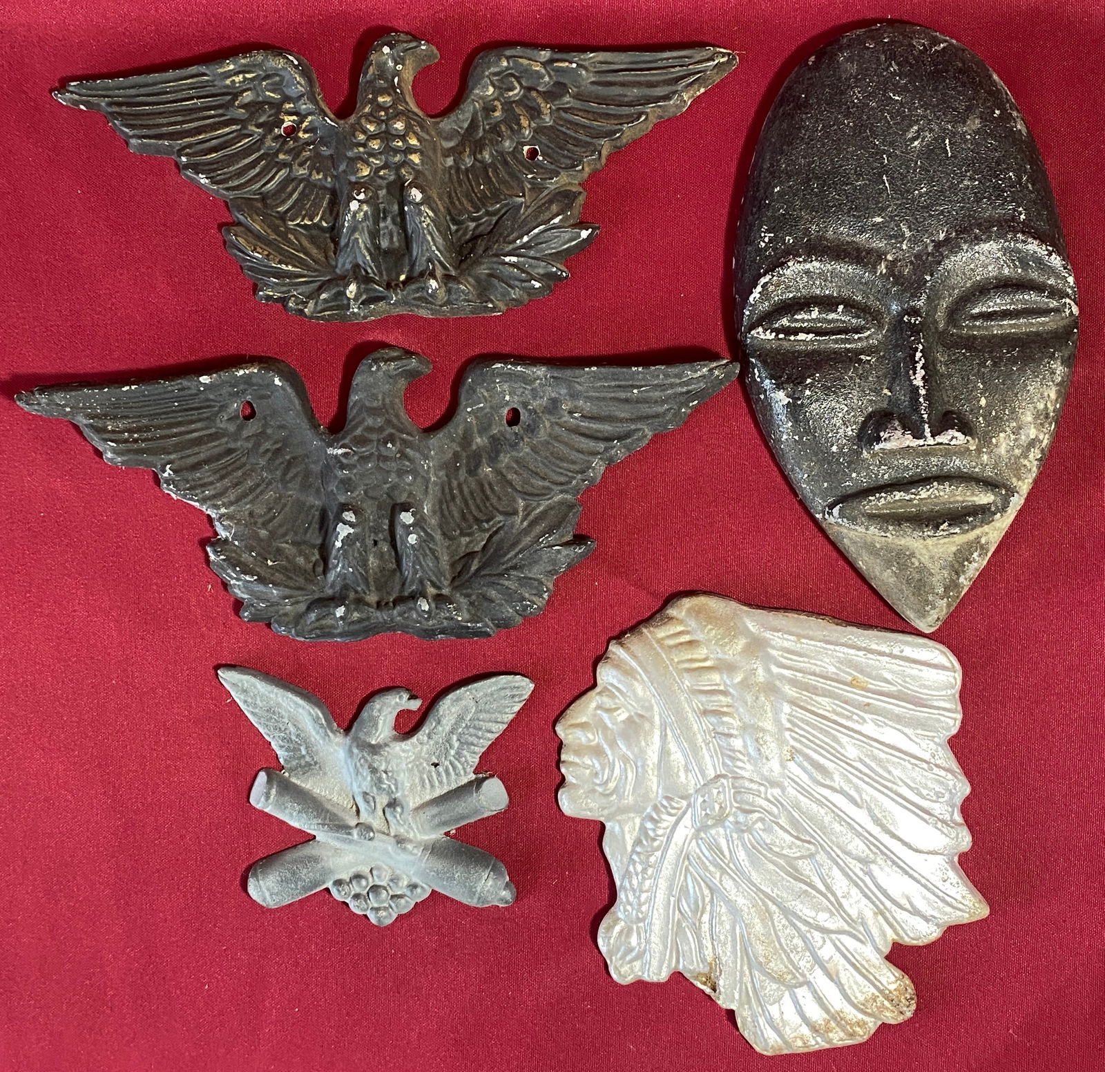 Five Wall Plaques, Etc. - Eagles, Chief, Etc. - 6