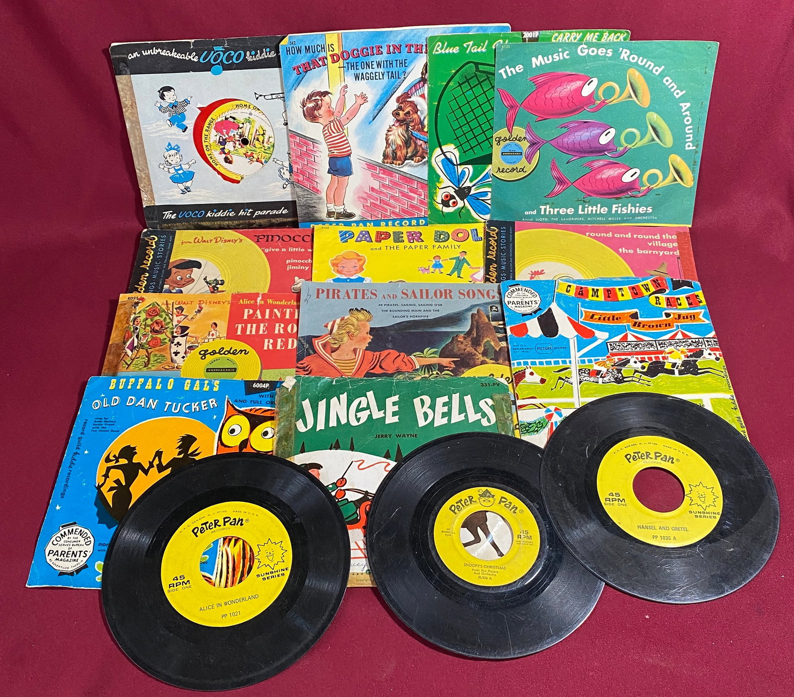 Fifteen Older Children's 45 Records: Fifteen Older Children's 45 Records