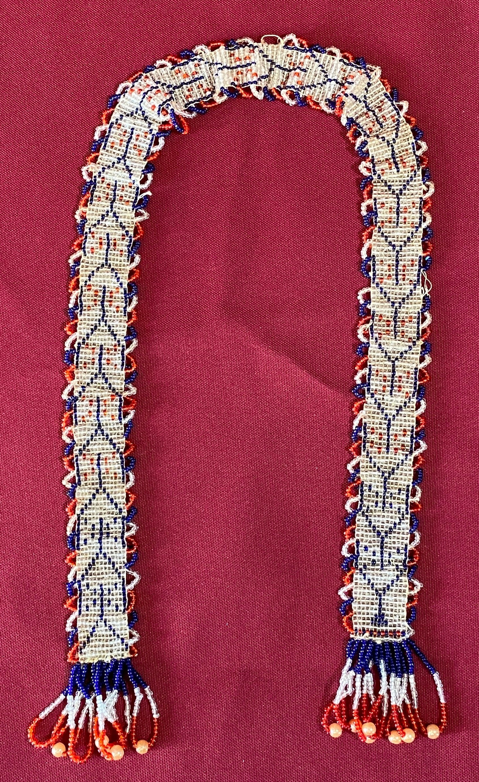 Loom Beaded Lariat Made with Seed Beads - Possibly 1920s Native American (1 of 7)