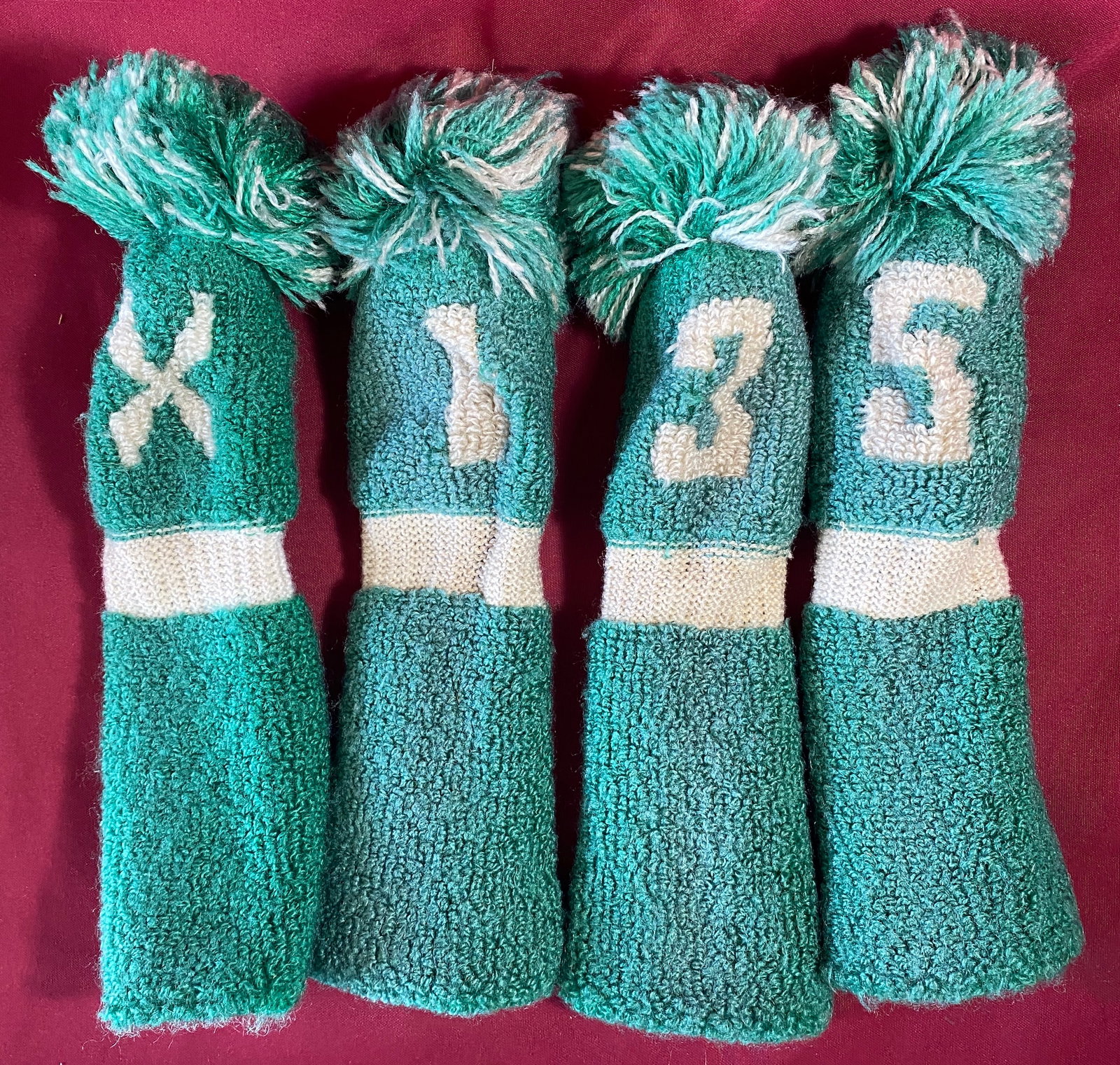 Vintage Knit Golf Club Head Covers (1 of 3)
