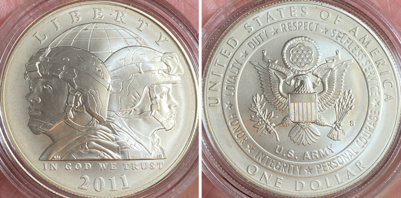 2011-S U.S. Army Commemorative Silver Dollar (1 of 3)