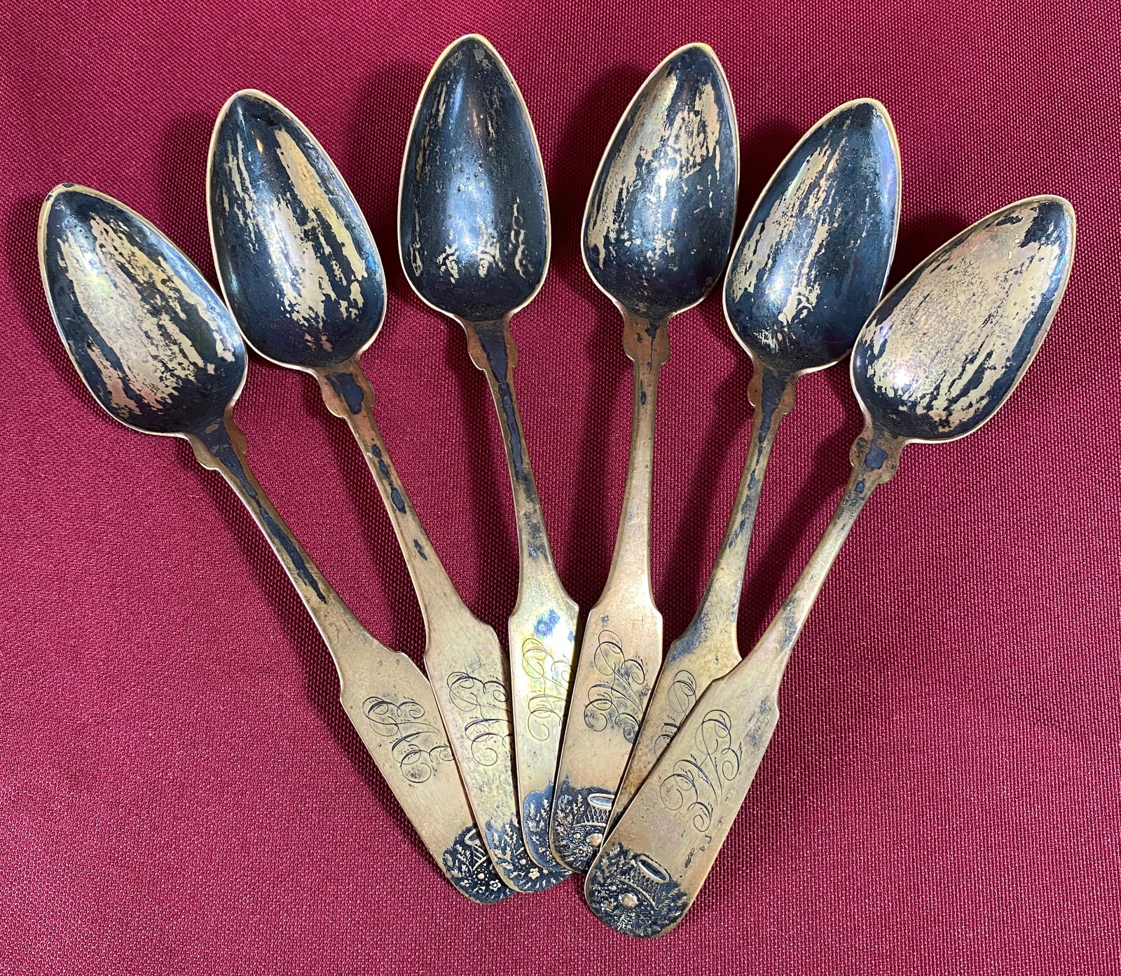 Six Coin Silver Spoons - B. Benjamin - 74 Grams (1 of 5)