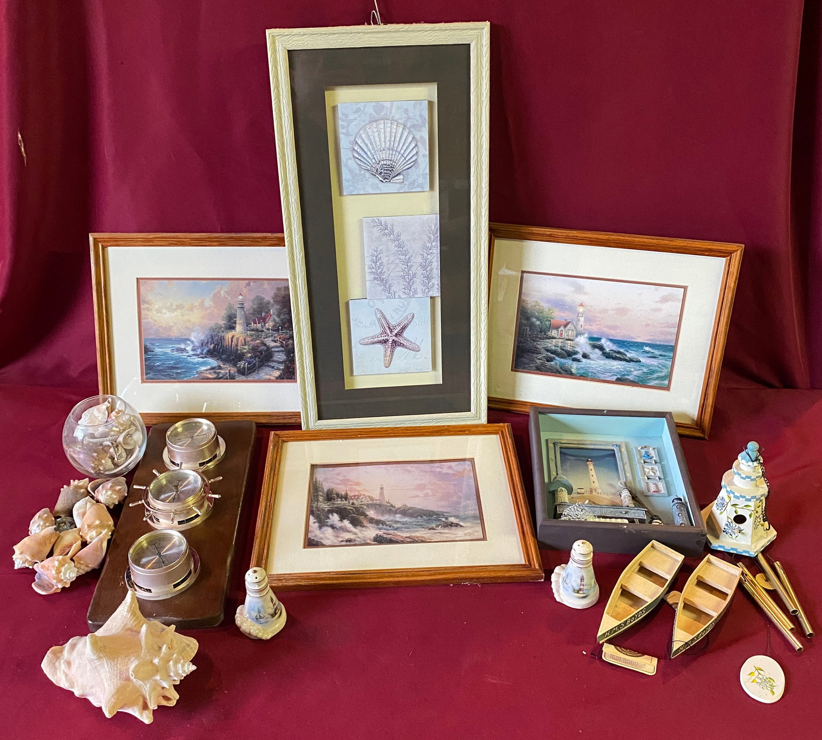 Framed Nautical Prints, Barometer, and Nautical Decorations - Absolutely No Shipping (1 of 5)