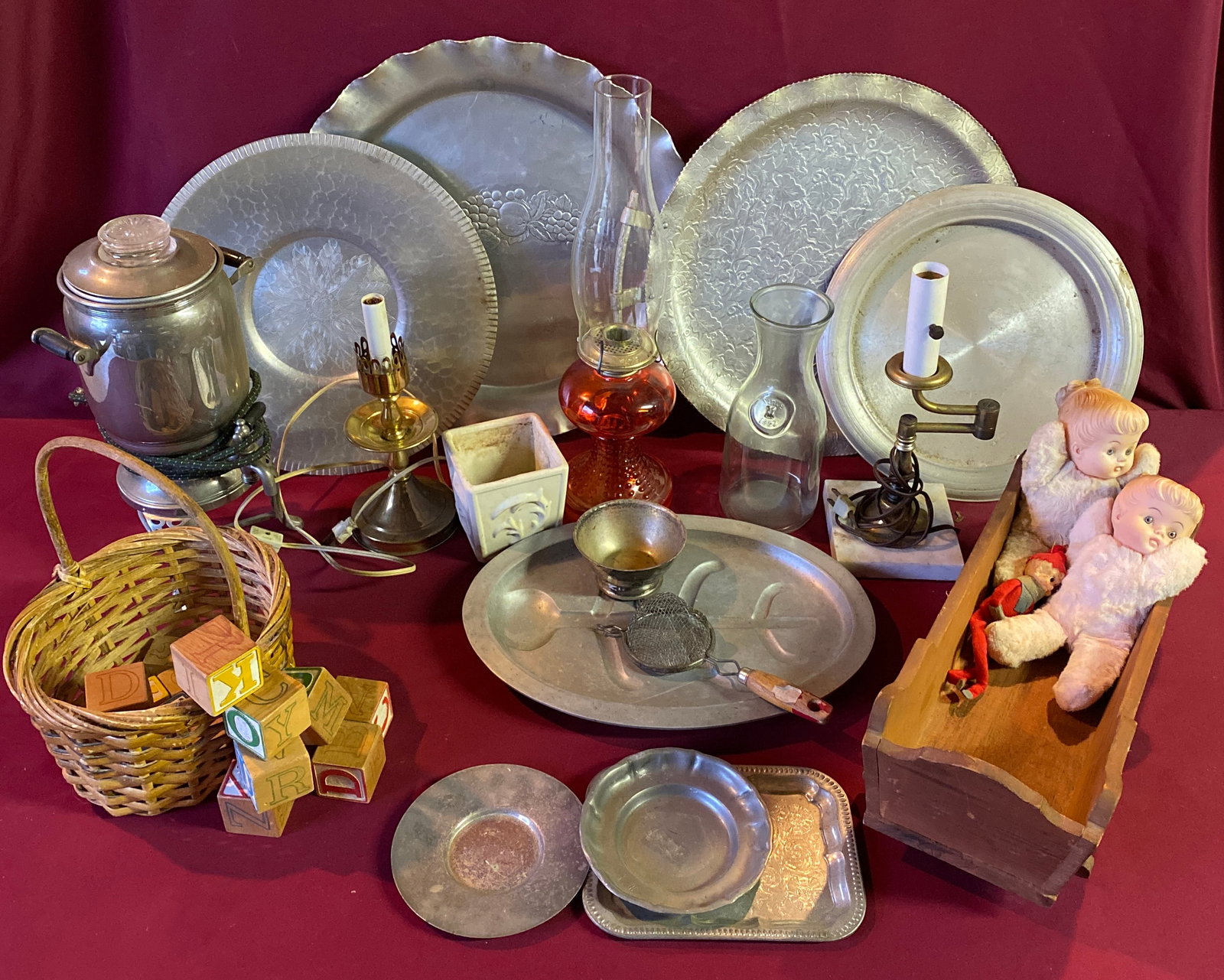 Large Lot of Various Items - Trays, Lamps, Older Toys, Etc. - Absolutely No Shipping (1 of 6)