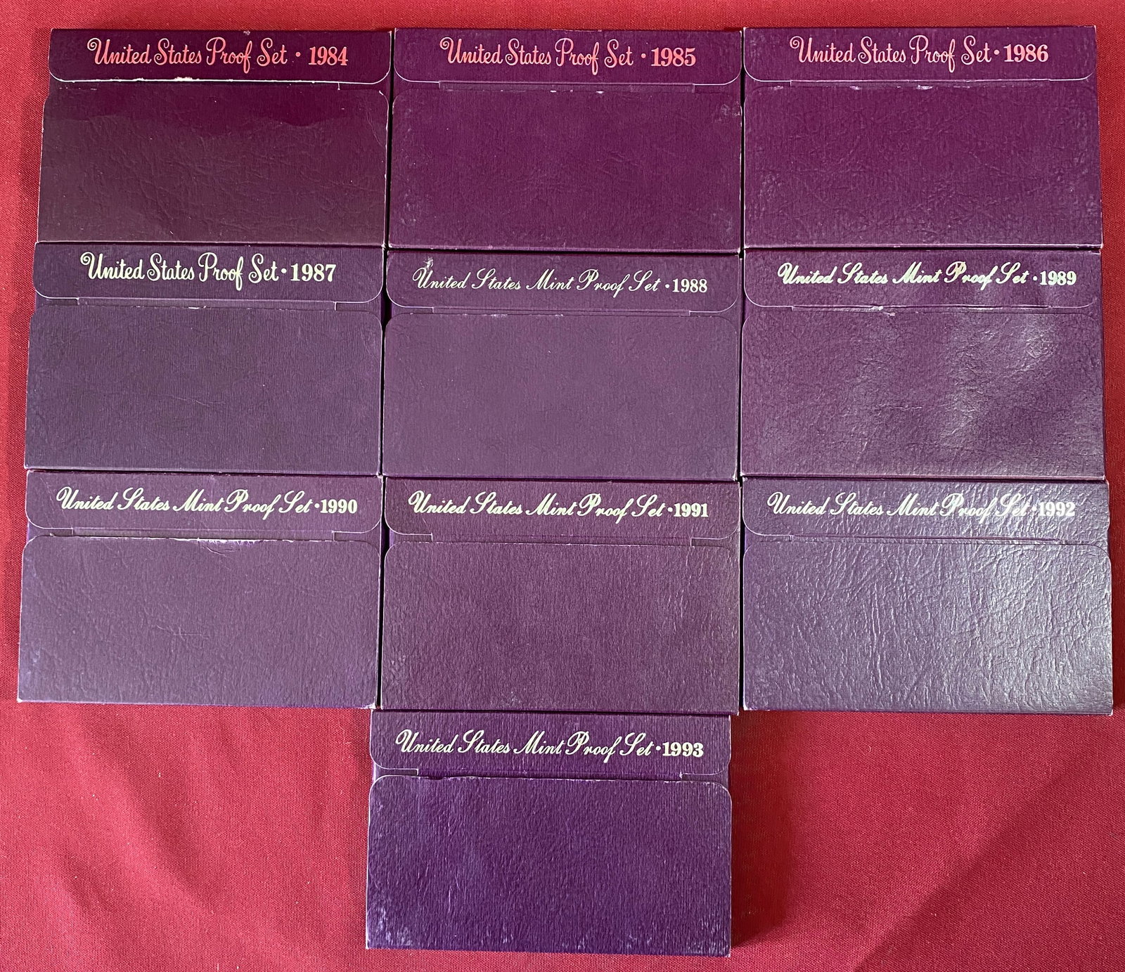 Ten U.S. Mint Proof Sets - 1984-1993 (1 of 3)