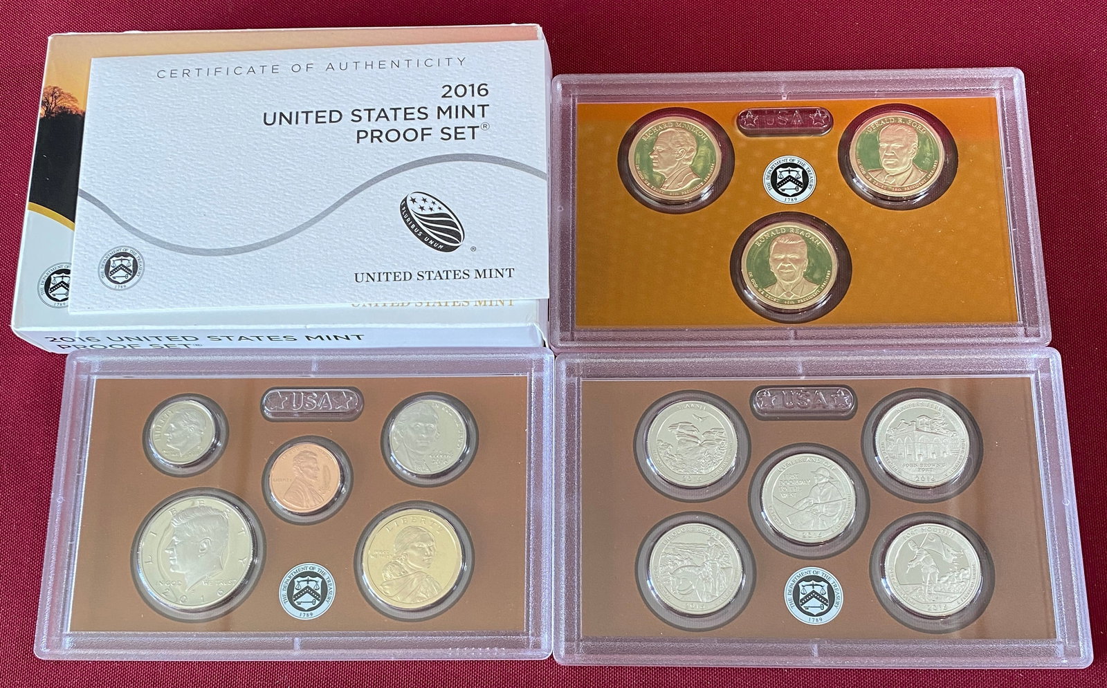 Five U.S. Mint Proof Sets - 2016-2020 - 2