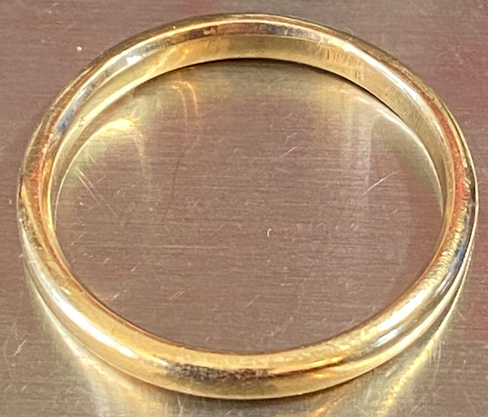 14K Gold Tested (Unmarked) Ring Band Size 5.75 - 2.16 Grams (1 of 5)