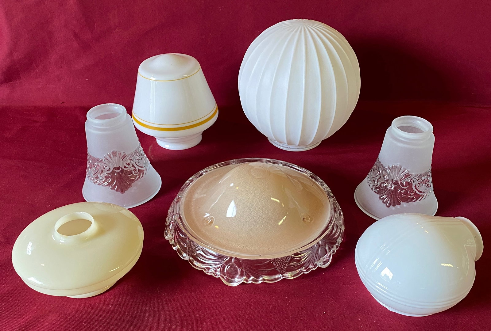 Seven Various Glass Light Shades - Absolutely No Shipping (1 of 8)