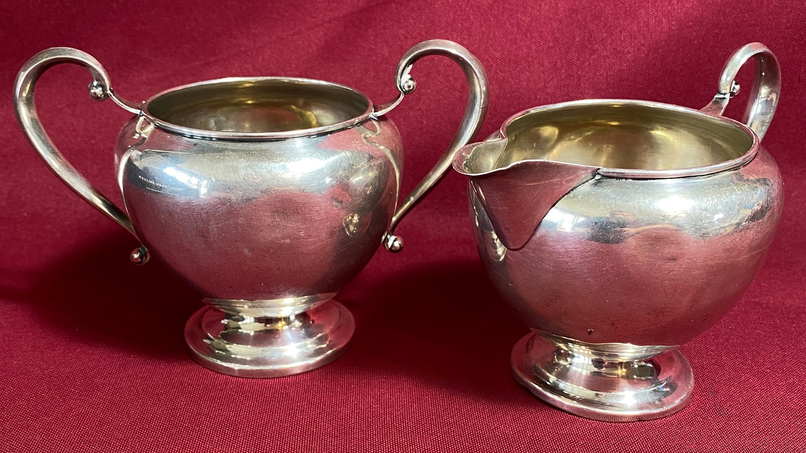 Sterling Silver Sugar & Creamer - Not Weighted - 163 Grams (1 of 8)