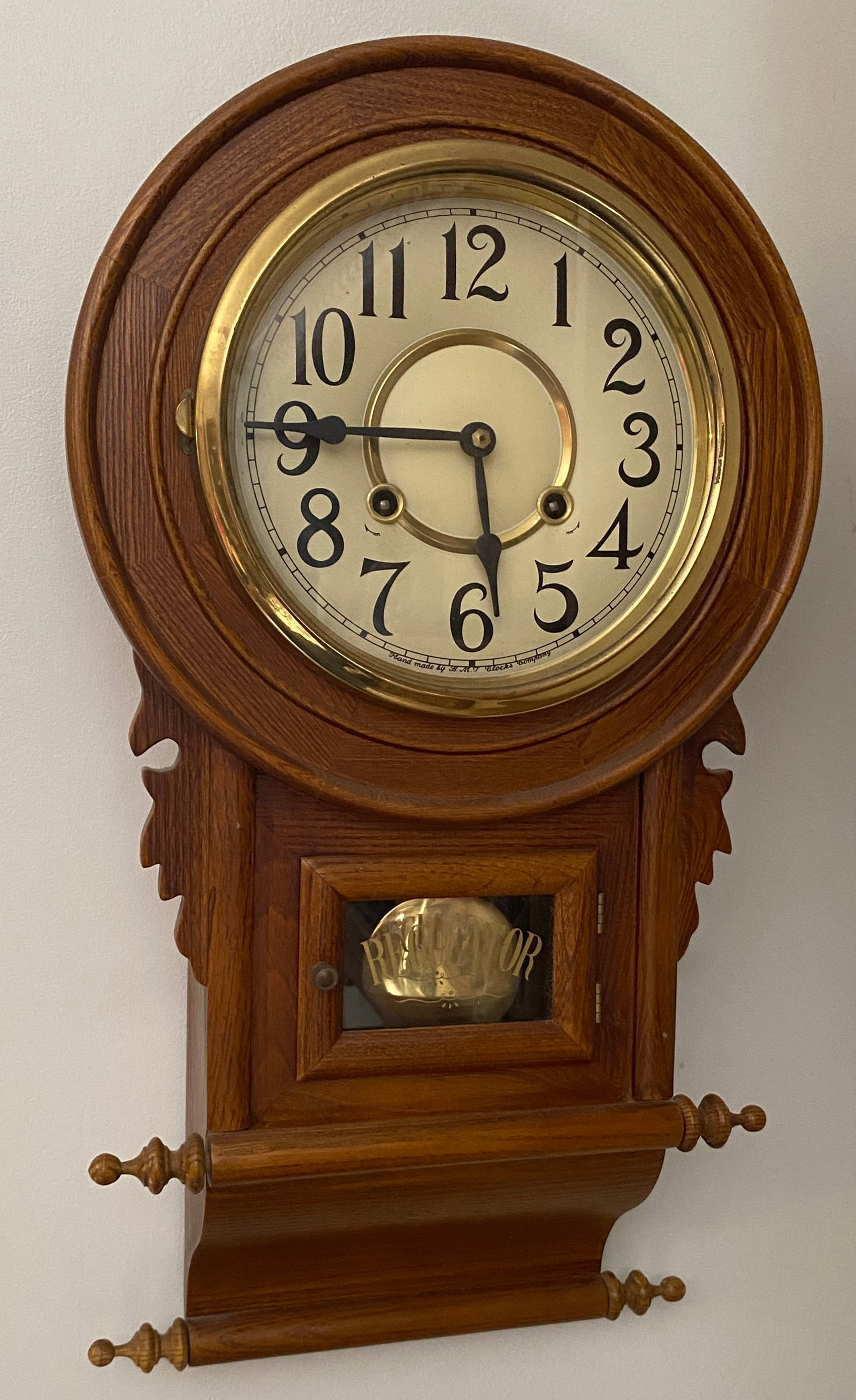 Wall Regulator Clock Made by B.M.T. - Absolutely No Shipping (1 of 7)