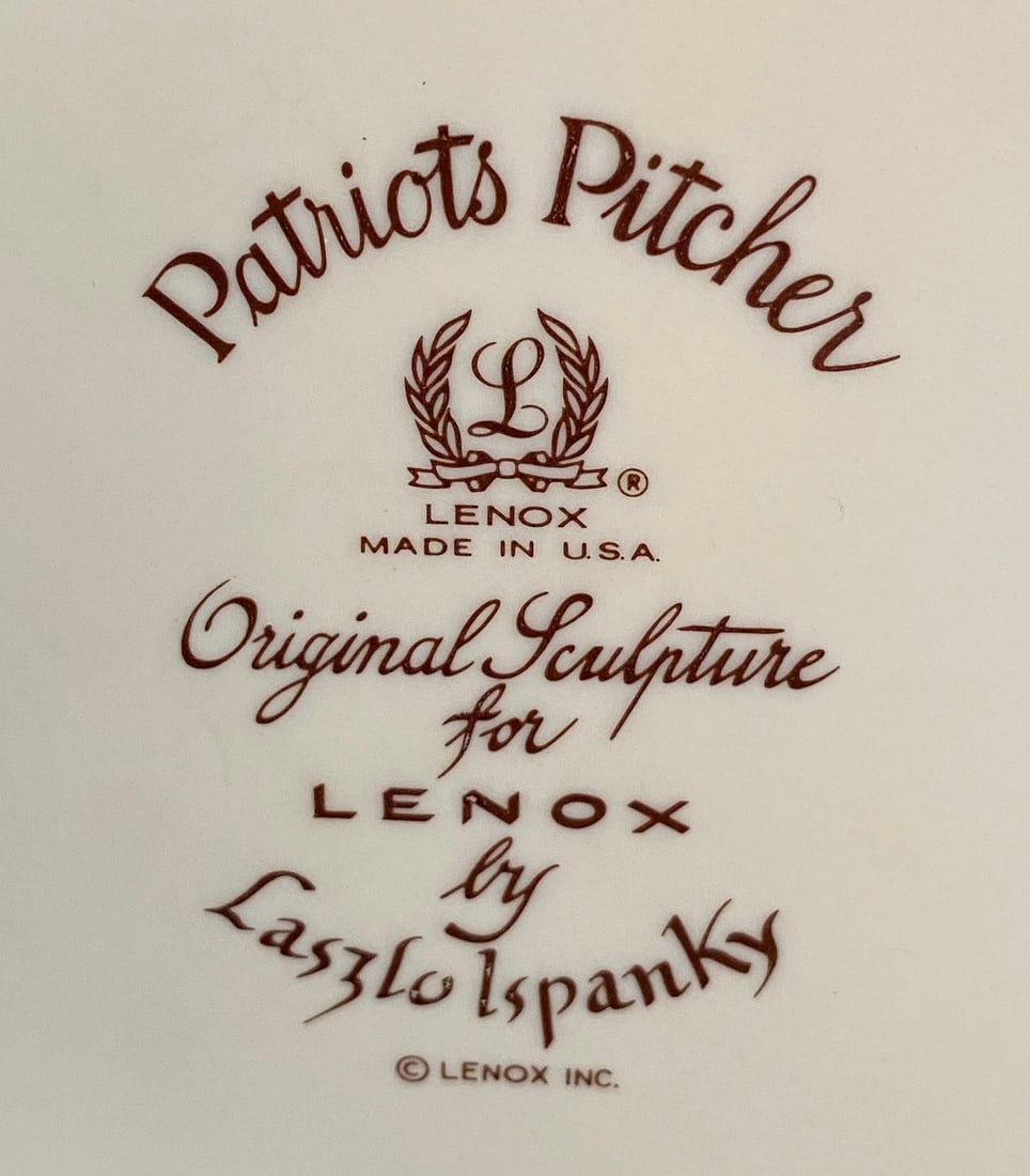 Lenox Patriot Patterned Pitcher - 3