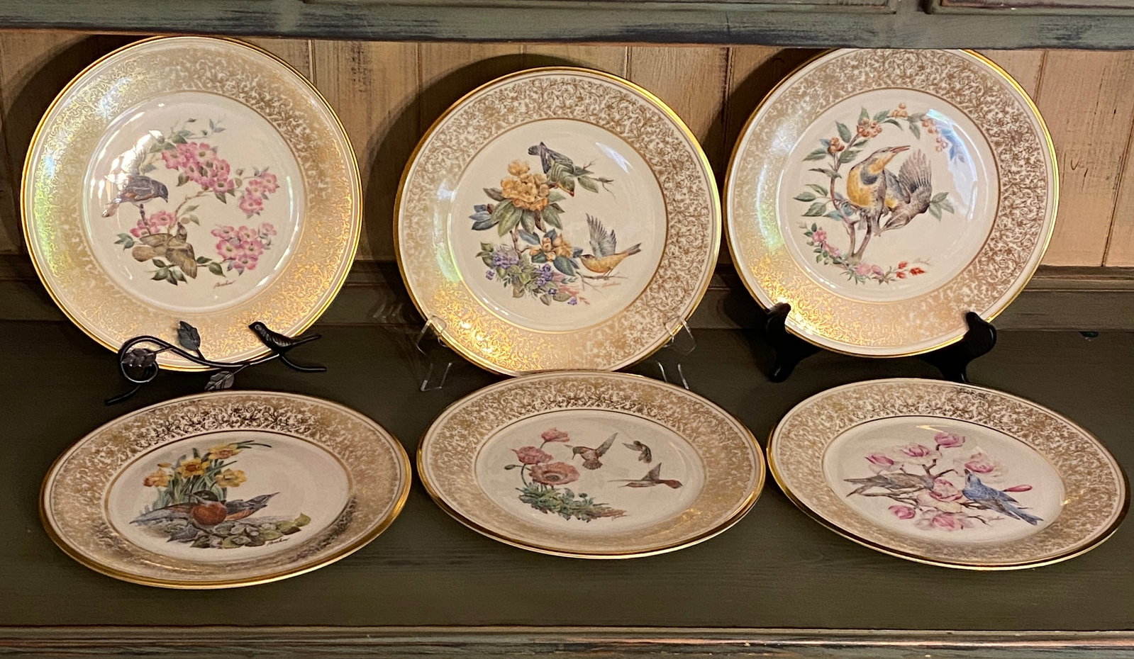 Six 10.5" Lenox Annual Limited Edition 'Boehm Birds' - Edward Marshal Boehm (1 of 13)