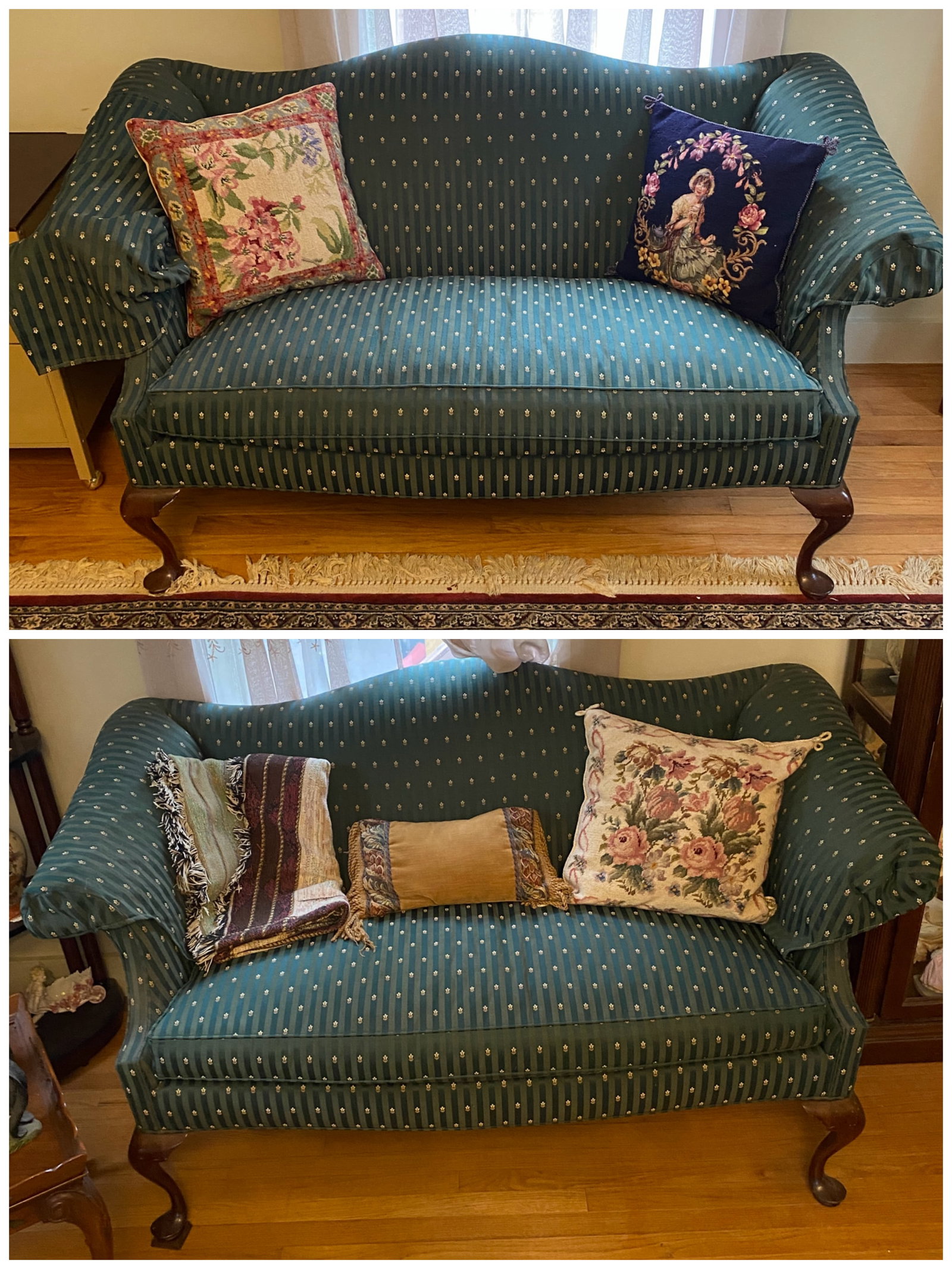 Pair of Matching Love Seats - Includes Pillows and Blanket - 63"Lx36"Tx31"D - Absolutely No Shipping: Pair of Matching Love Seats - Includes Pillows and Blanket - 63"Lx36"Tx31"D - Absolutely No Shipping