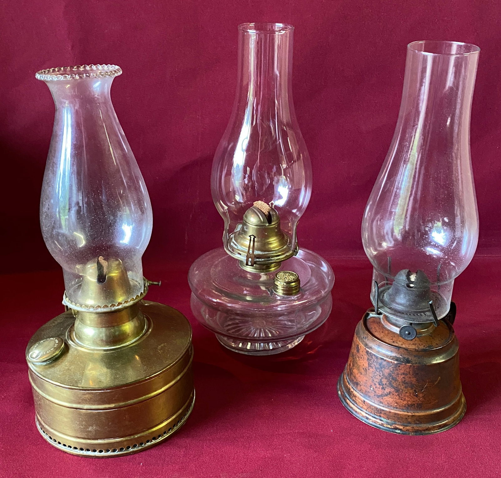 Three Older Oil Lamps - Absolutely No Shipping (1 of 9)