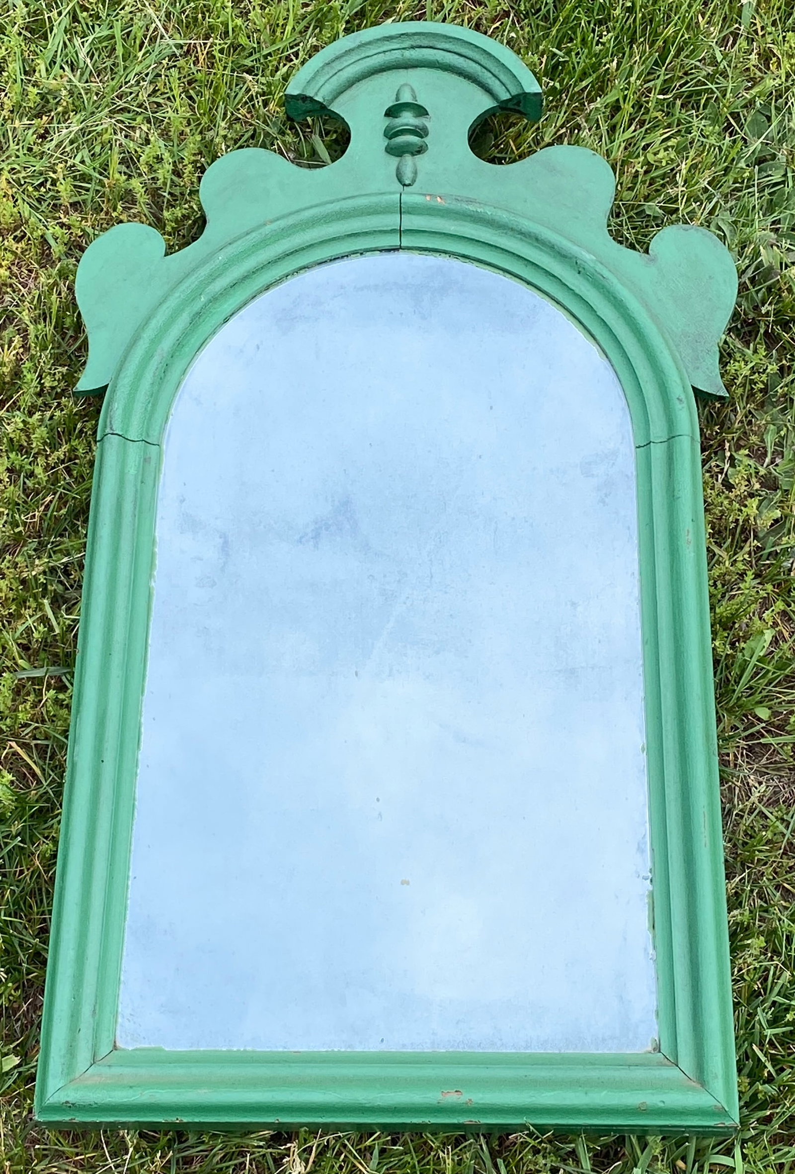 Older Green Painted Mirror - Absolutely No Shipping (1 of 5)
