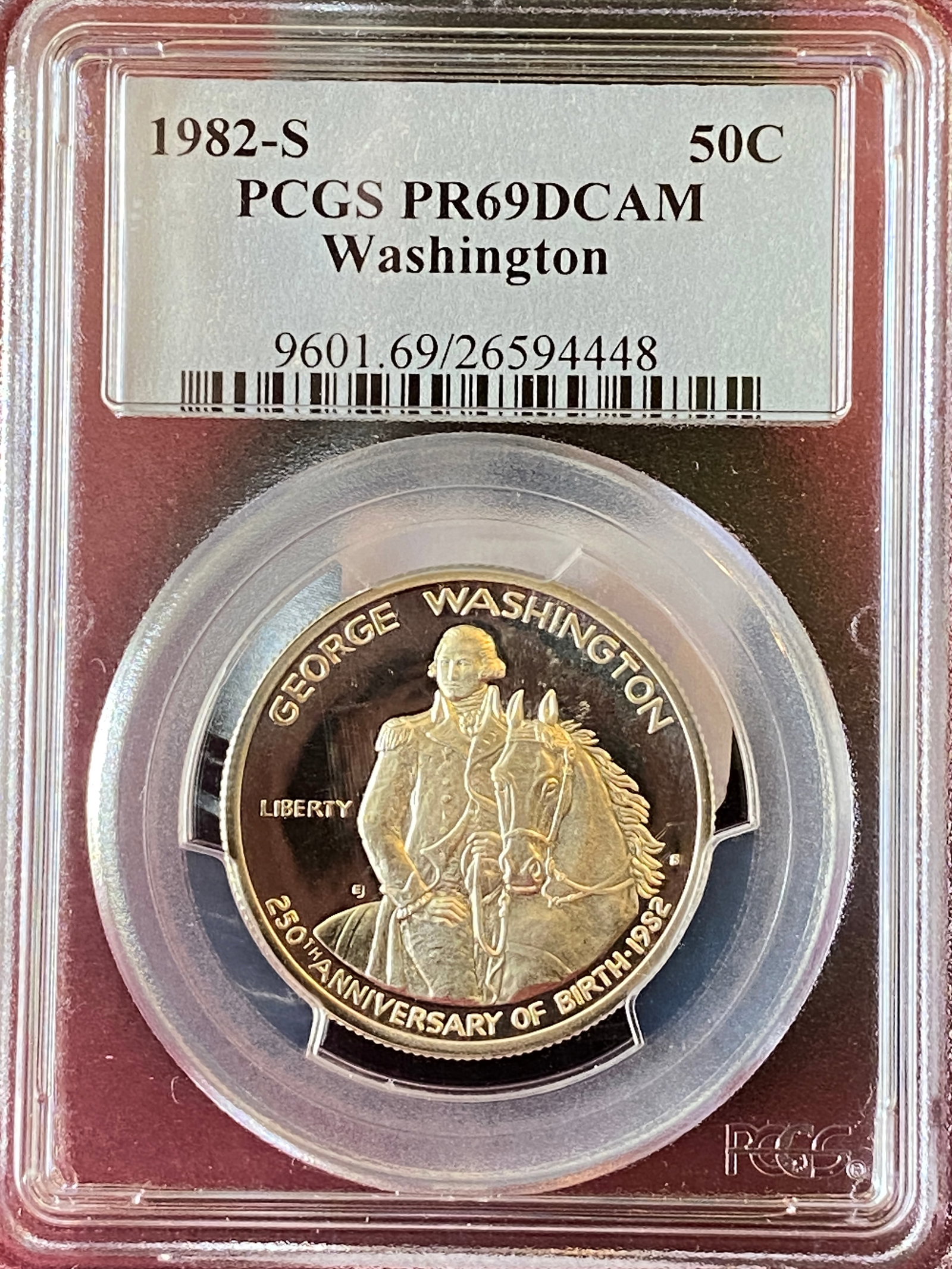 Graded 1982-S Washington Commemorative Silver Half Dollar - PR69DCAM by PCGS (1 of 3)