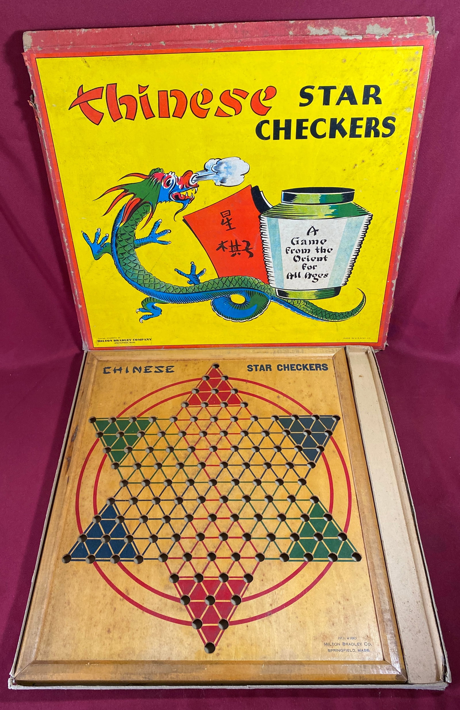 Chinese Checkers by Milton Bradley Co. - 18.5"x19.25": Chinese Checkers by Milton Bradley Co. - 18.5"x19.25" - Absolutely No Shipping