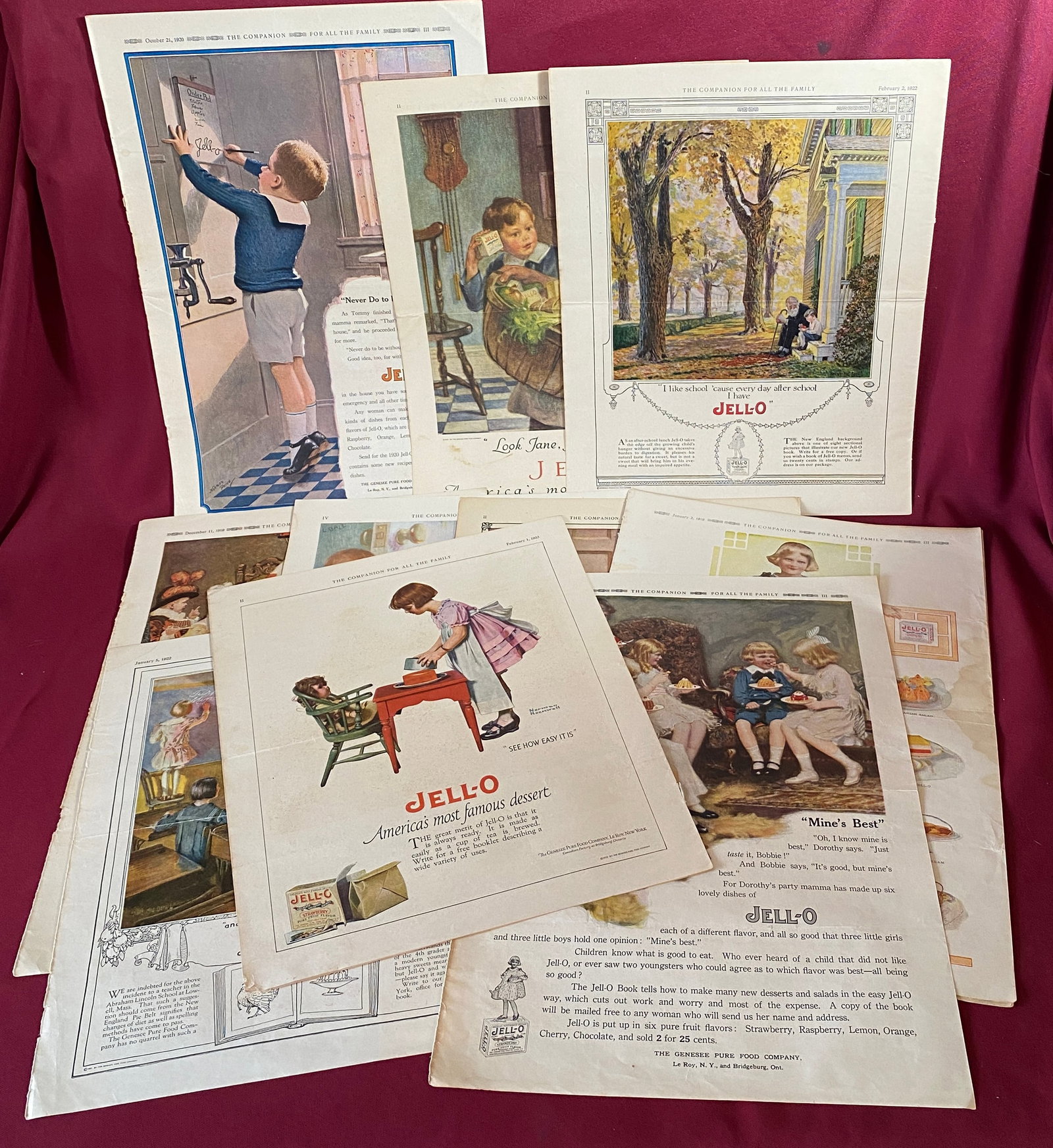 Ten Vintage Jell-O Advertisements (1919-1924) - Including Some Norman Rockwell (1 of 7)