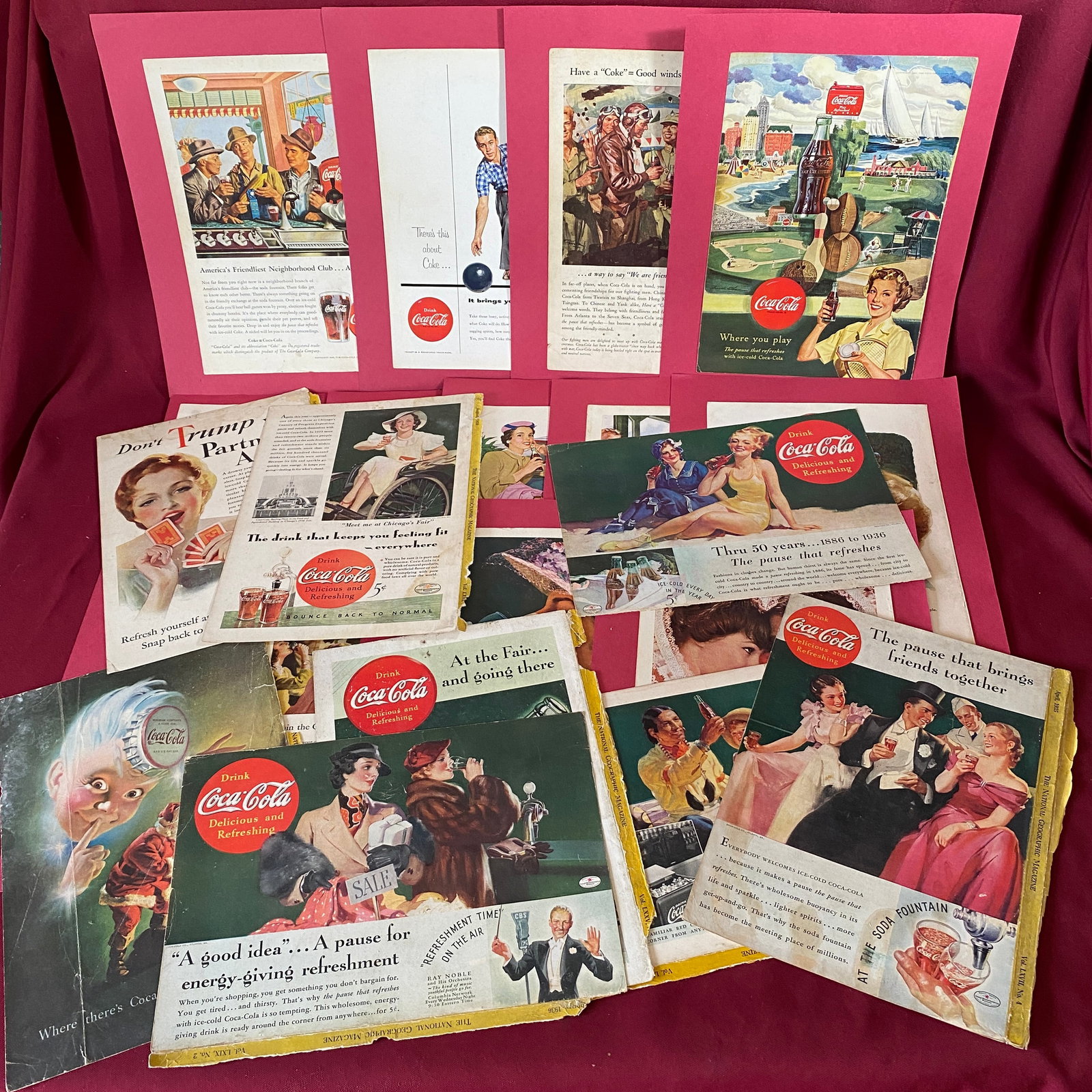 Twenty Vintage Coca-Cola Advertisements - 1930s and Later (1 of 7)