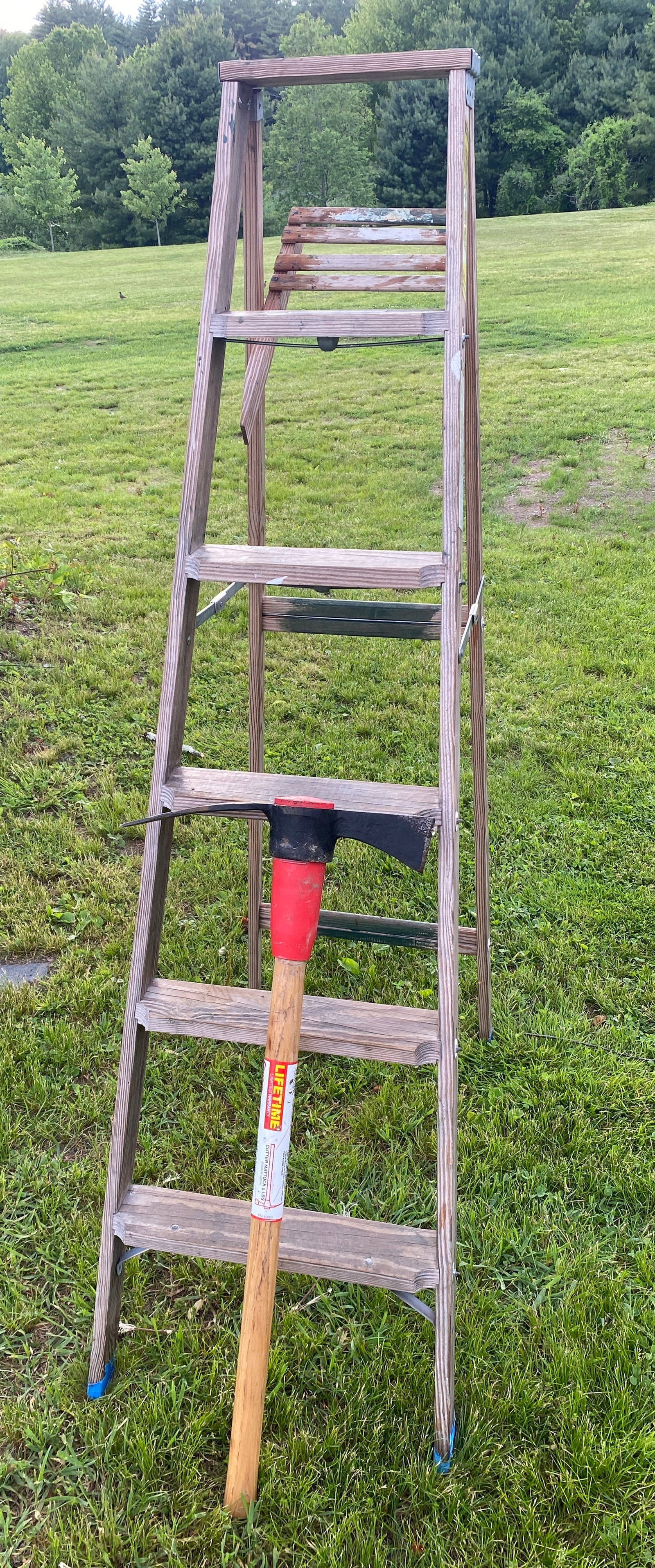 New Pick Axe and Wooden Step Ladder - Absolutely No Shipping (1 of 5)
