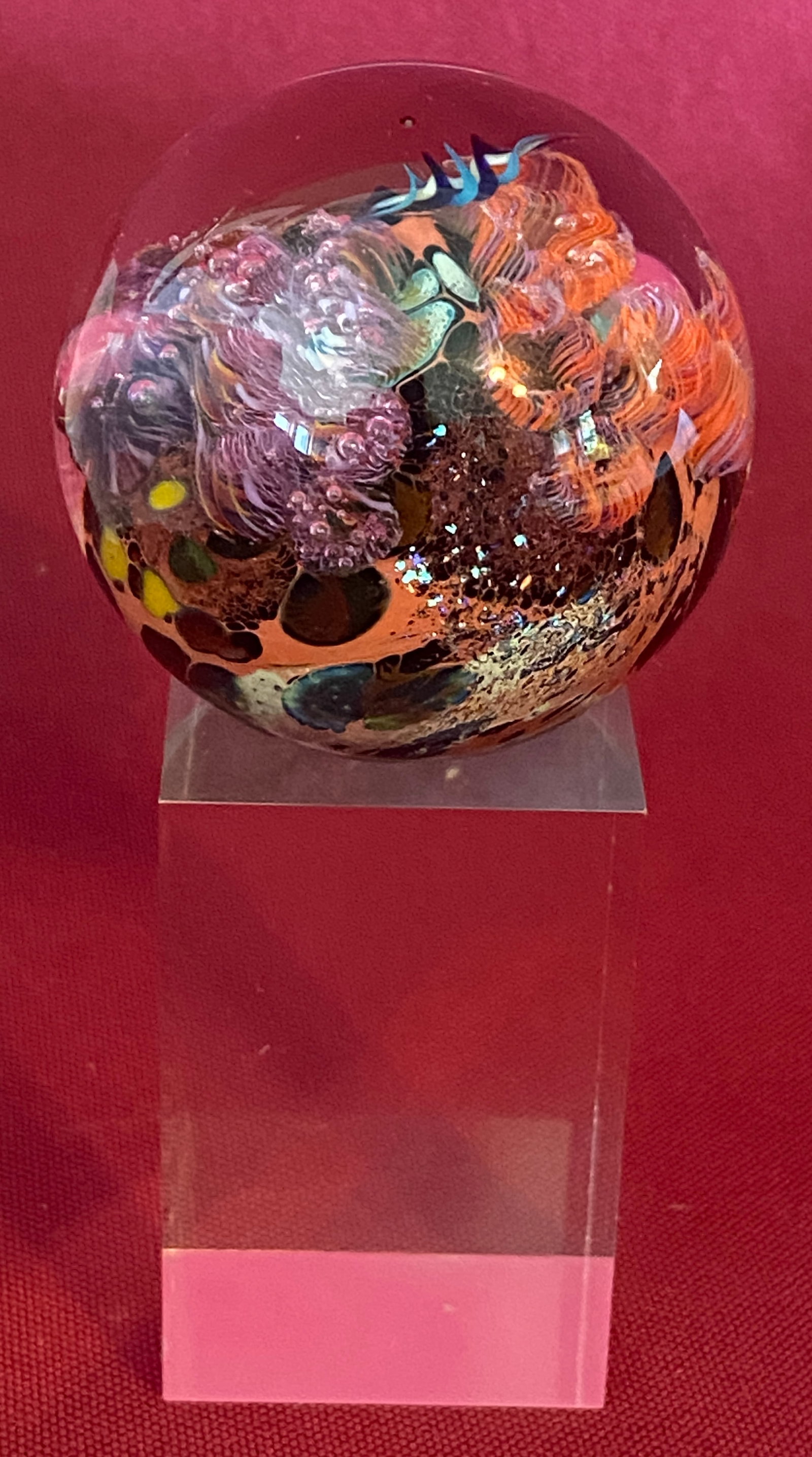 Josh Simpson Large Inhabited Planet with Acrylic Stand - Signed 'JS 04' (1 of 10)