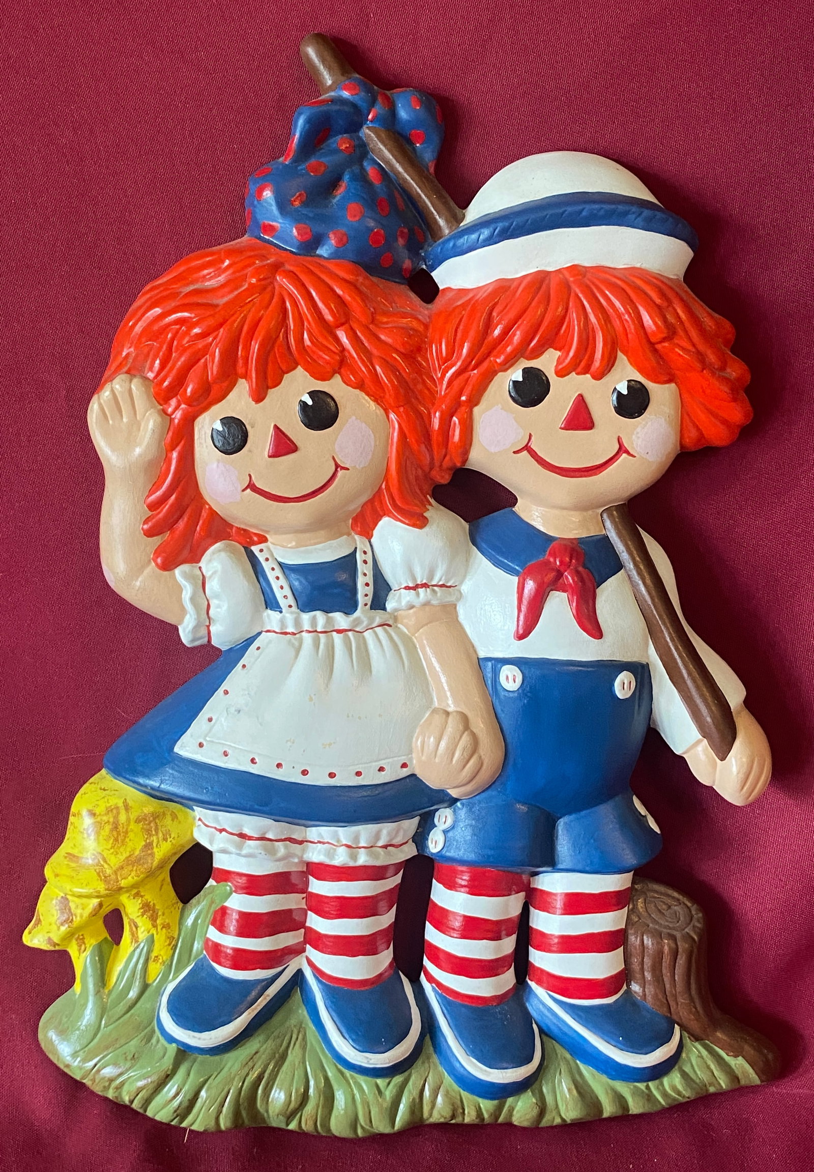 Raggedy Ann and Andy Ceramic Hanging - Signed - Absolutely No Shipping (1 of 5)