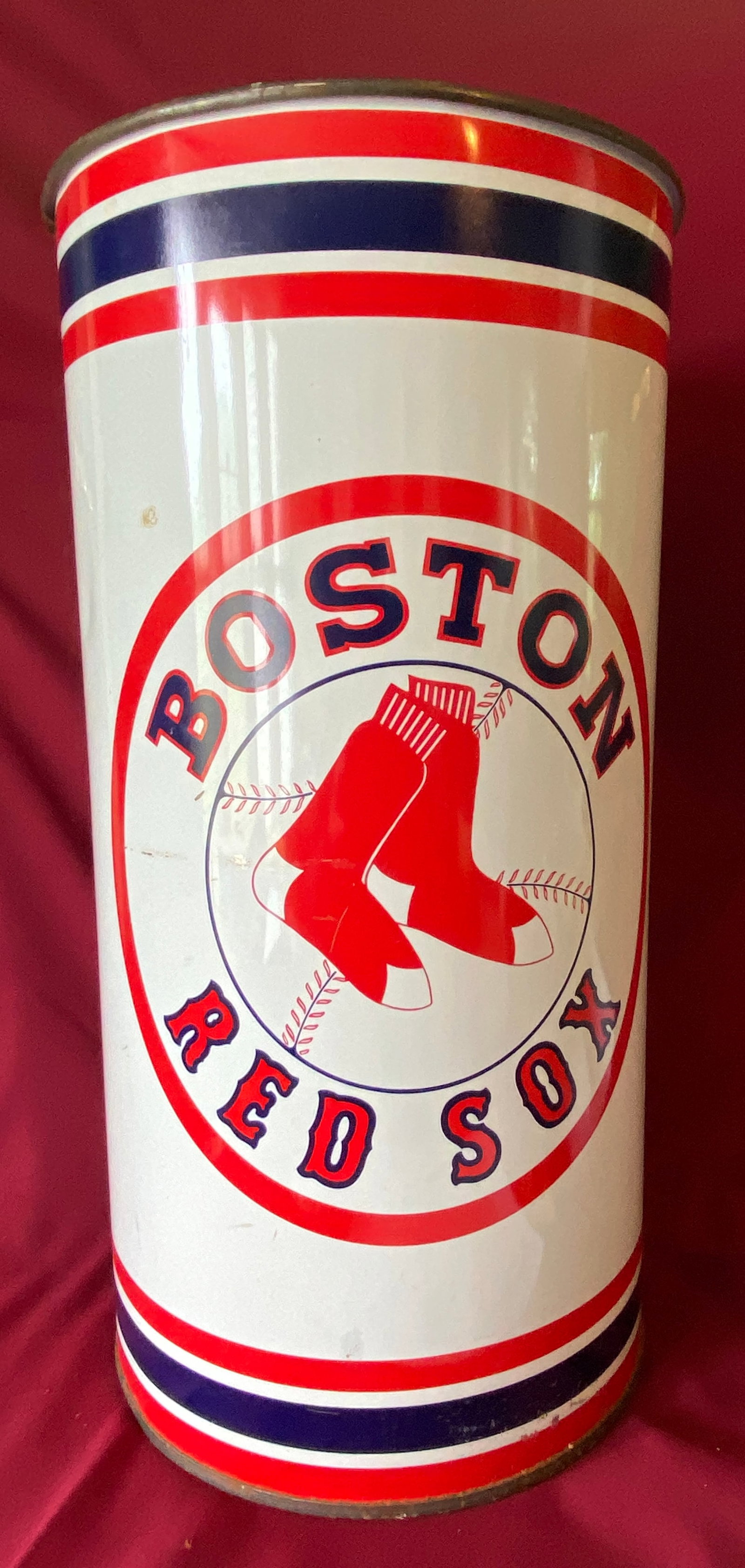 Boston Red Sox Trash Can - 19" - Absolutely No Shipping: Boston Red Sox Trash Can - 19" - Absolutely No Shipping