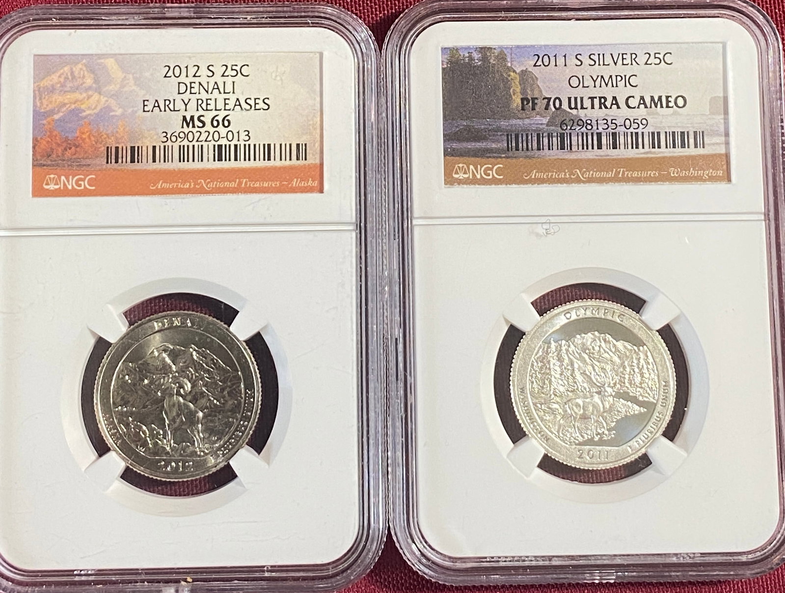 Two NGC Graded National Park Quarters - (1) 2011-S Silver Olympic NP PF70 Ultra Cameo by NGC & (1) (1 of 4)