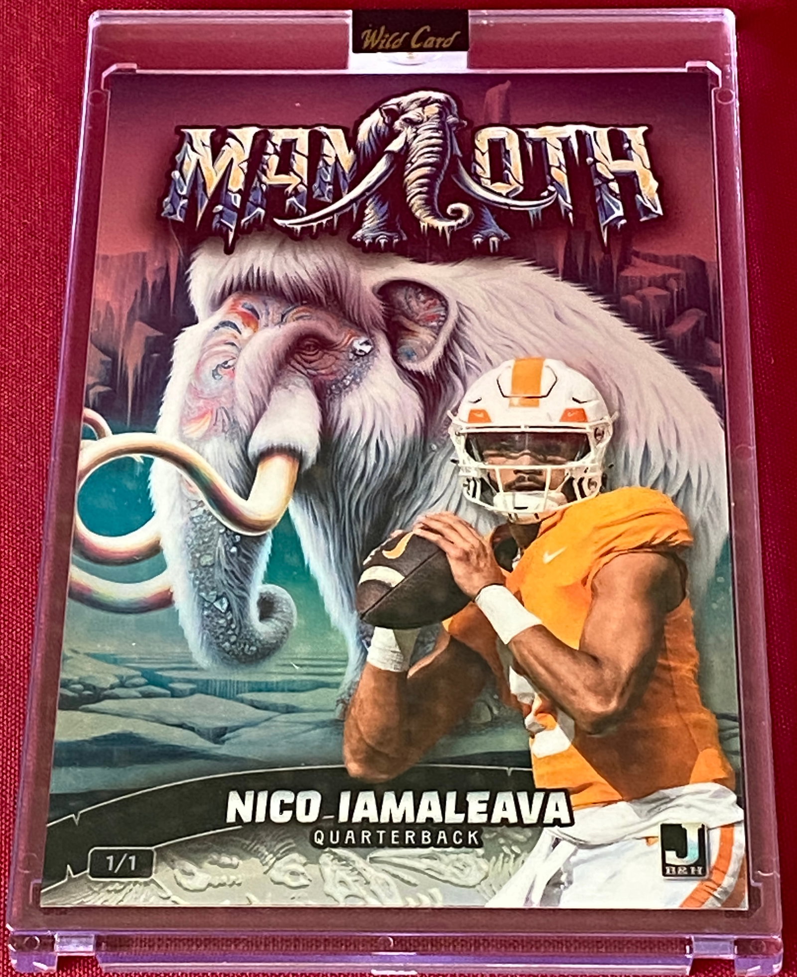 2024 Nico Iamaleava Quarterback Wildcard #PHMM04-NI - Mammoth Alumination Dino-Might Prehistoric (1 of 5)