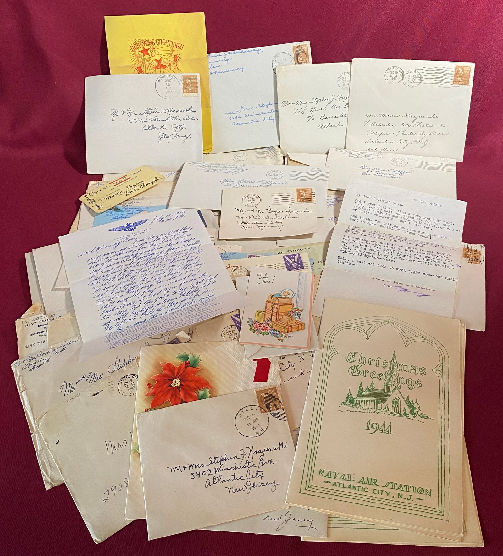 WWII Era Military Letters, Love Letters, Cards, Etc. (1 of 8)