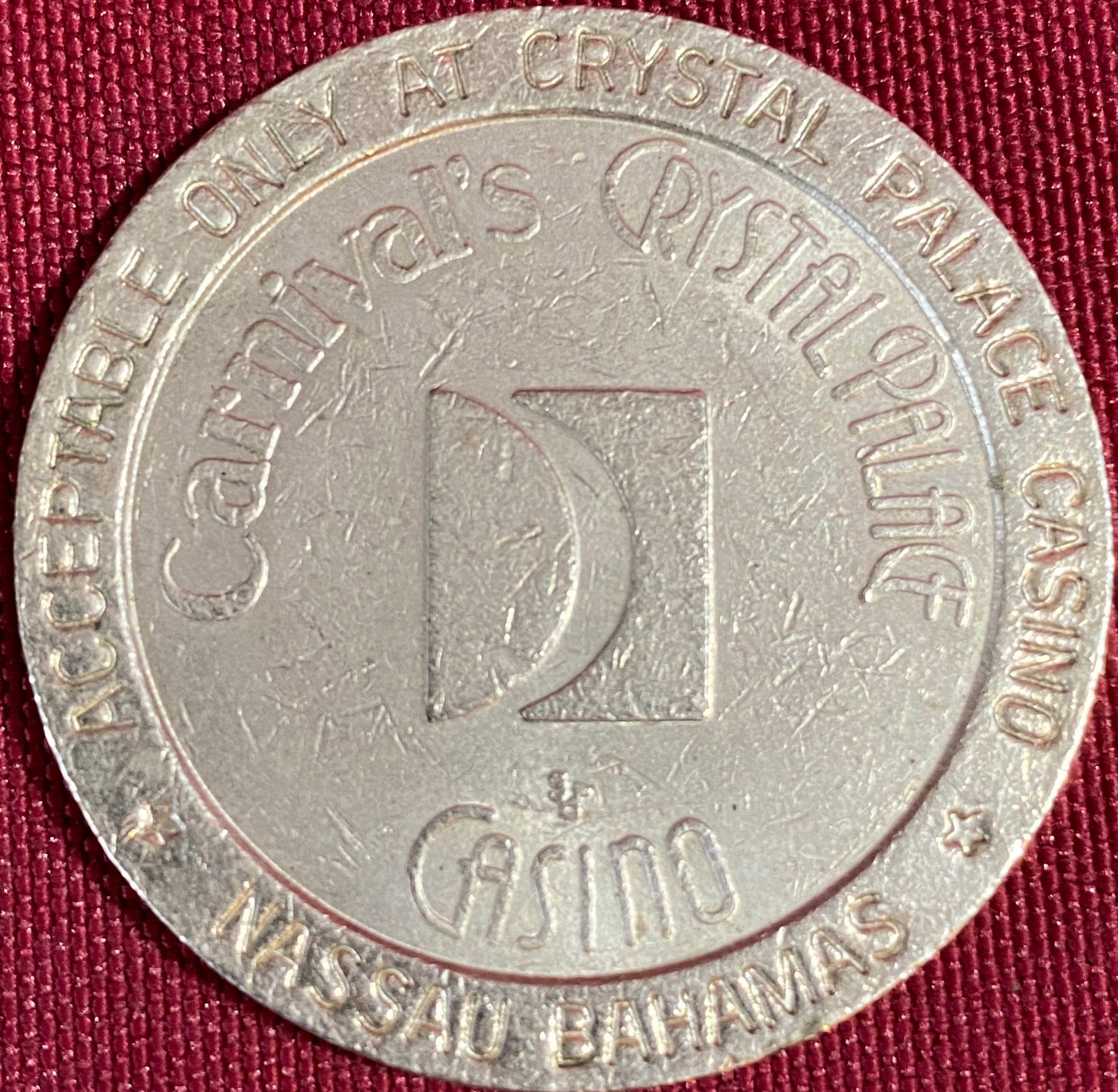 Carnival Crystal Palace Casino One Dollar Gaming Token Nassau Bahamas (1 of 3)