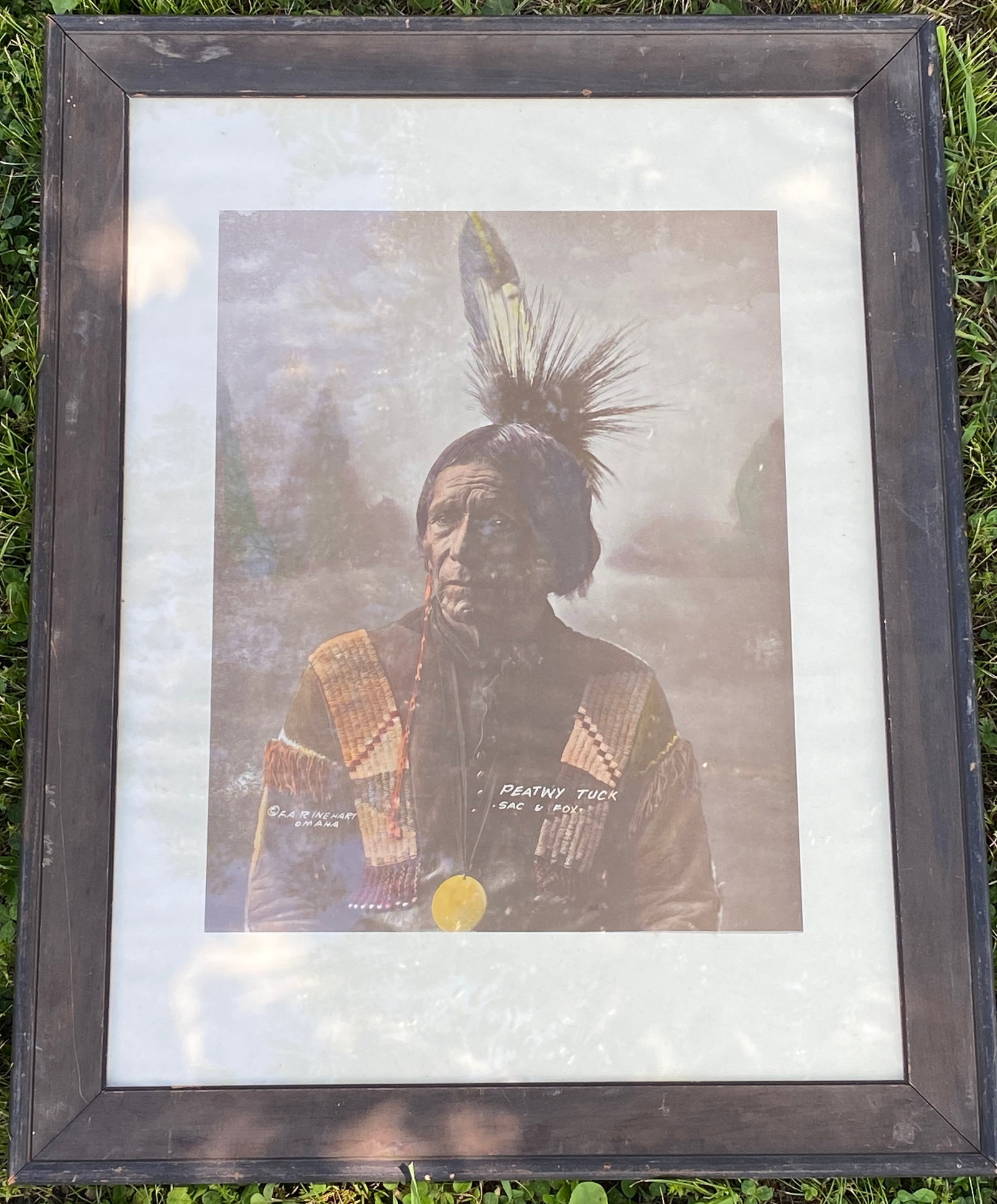 Framed Native American Print - Overall 26.5"x21" - Absolutely No Shipping (1 of 6)