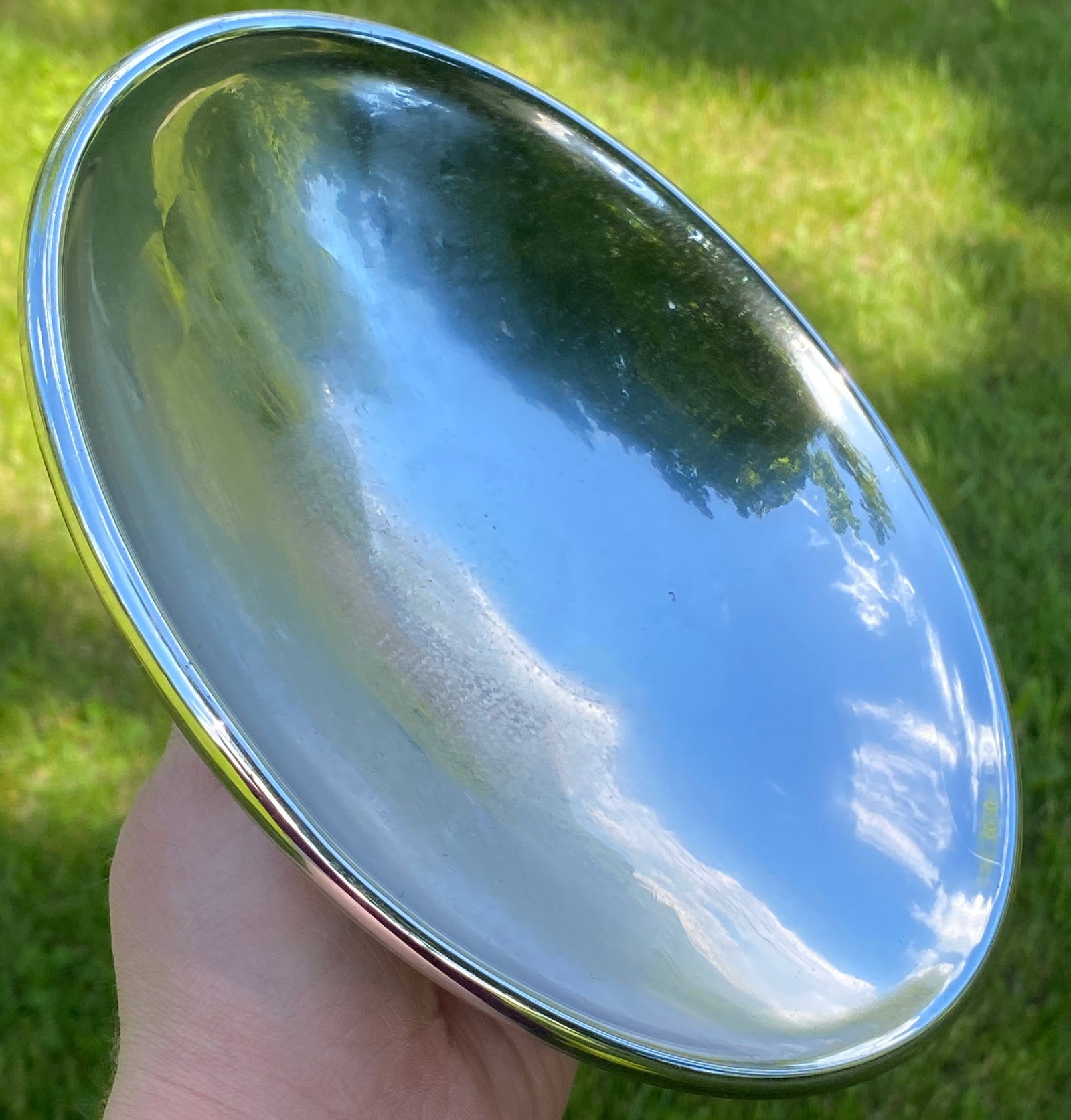 Old Mercury Glass Oil Lamp Reflector - Absolutely No Shipping (1 of 8)