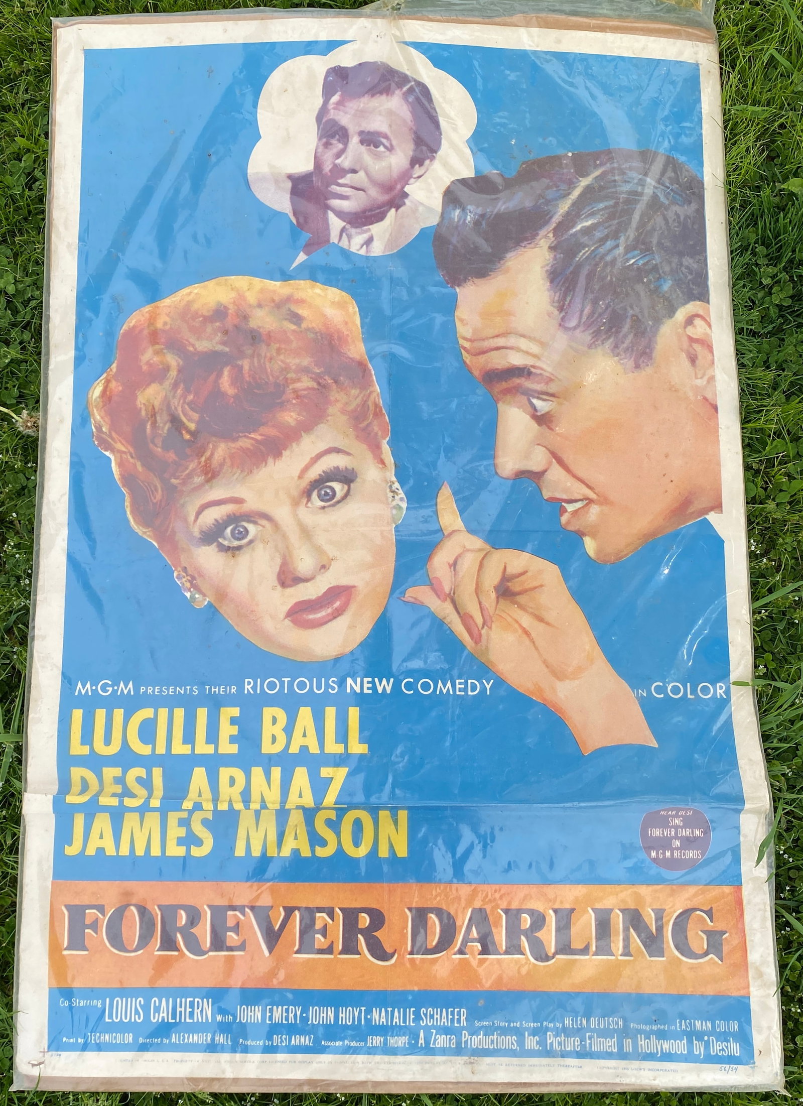 Forever Darling Older Large Movie Poster - Lucille Ball, Desi Arnaz, James Mason - 41."x27" - (1 of 6)