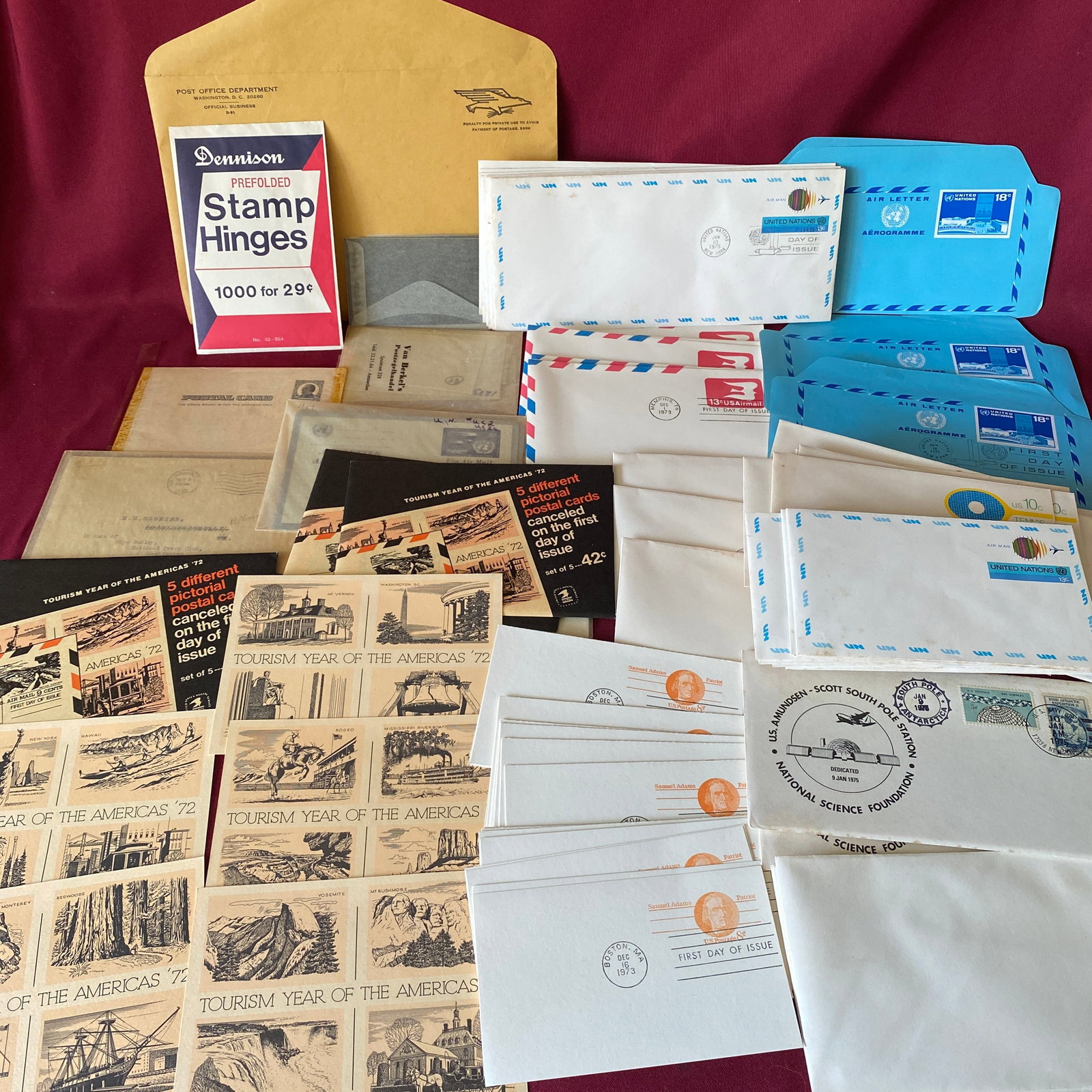 U.S. Postal Items - Assorted First Day of Issue Envelopes, Postcards, Etc., Collecting Supplies, (1 of 8)