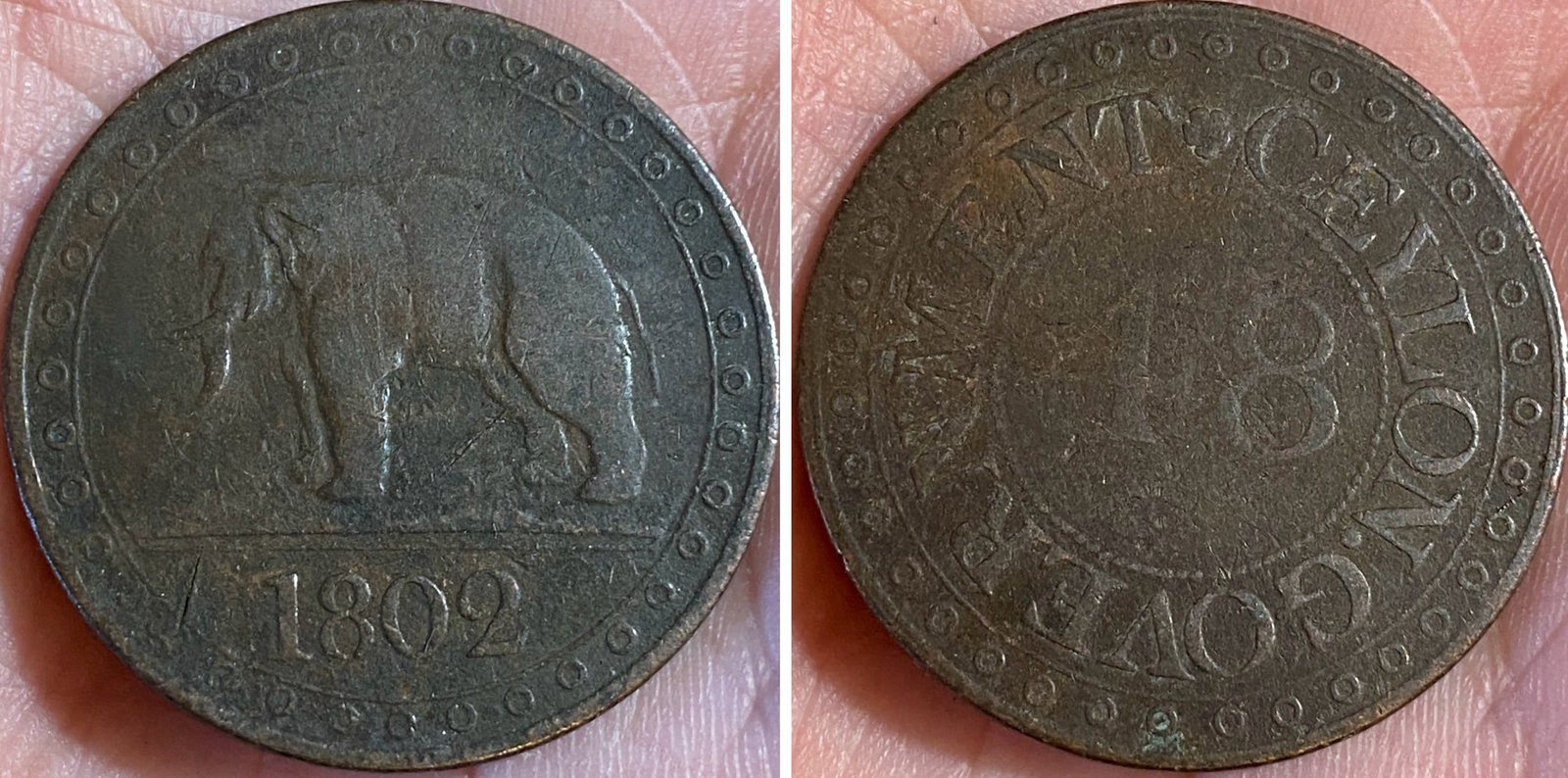 1802 Ceylon Government Rix Dollar (1 of 3)