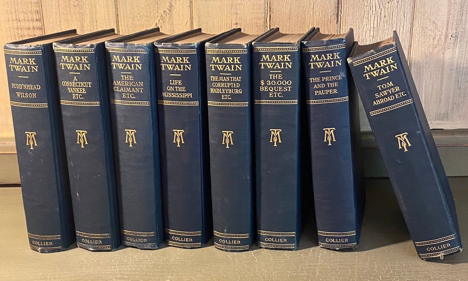 Eight Books of Mark Twain Published by P.F. Collier - Life on the Mississippi, Pudd'nhead, A (1 of 11)