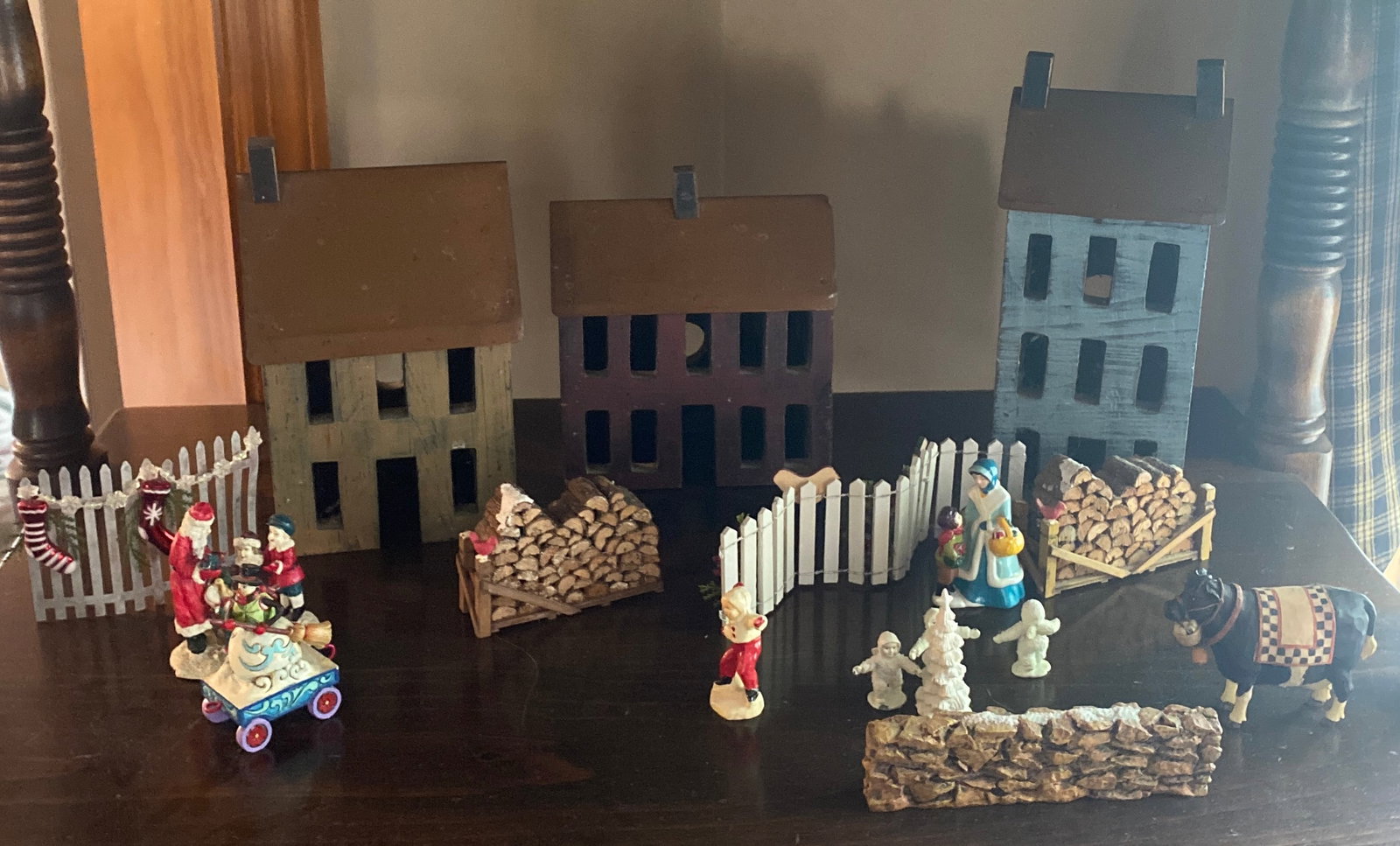 Winter Christmas Village Type Decor - Including Miniature Snow Babies (1 of 5)