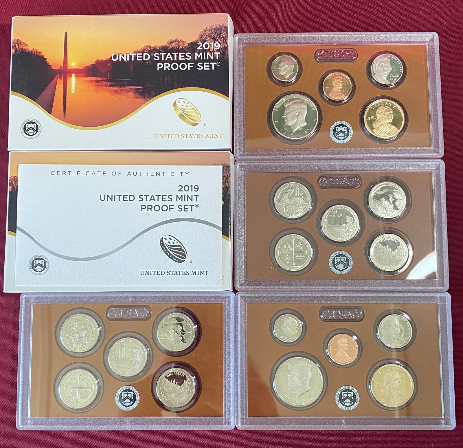 Five U.S. Mint Proof Sets - 2009, (2) 2019, (2) 2022 - 3