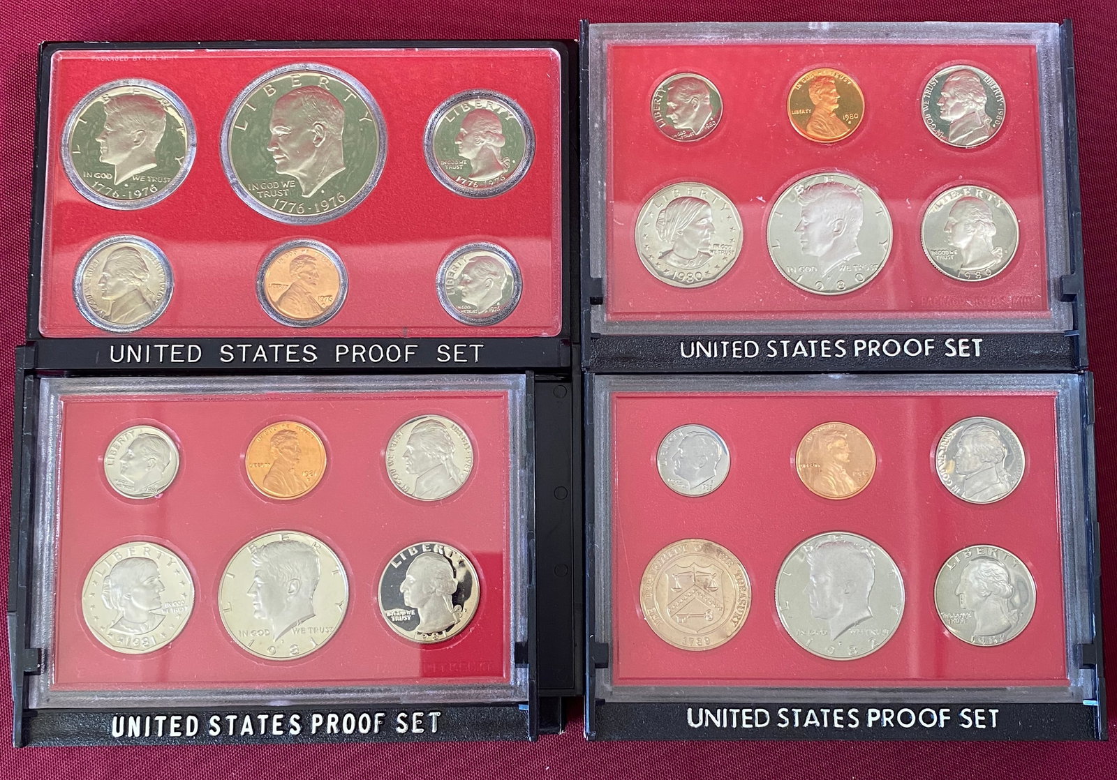 Four U.S. Mint Proof Sets - 1976, 1980-1982 (1 of 2)