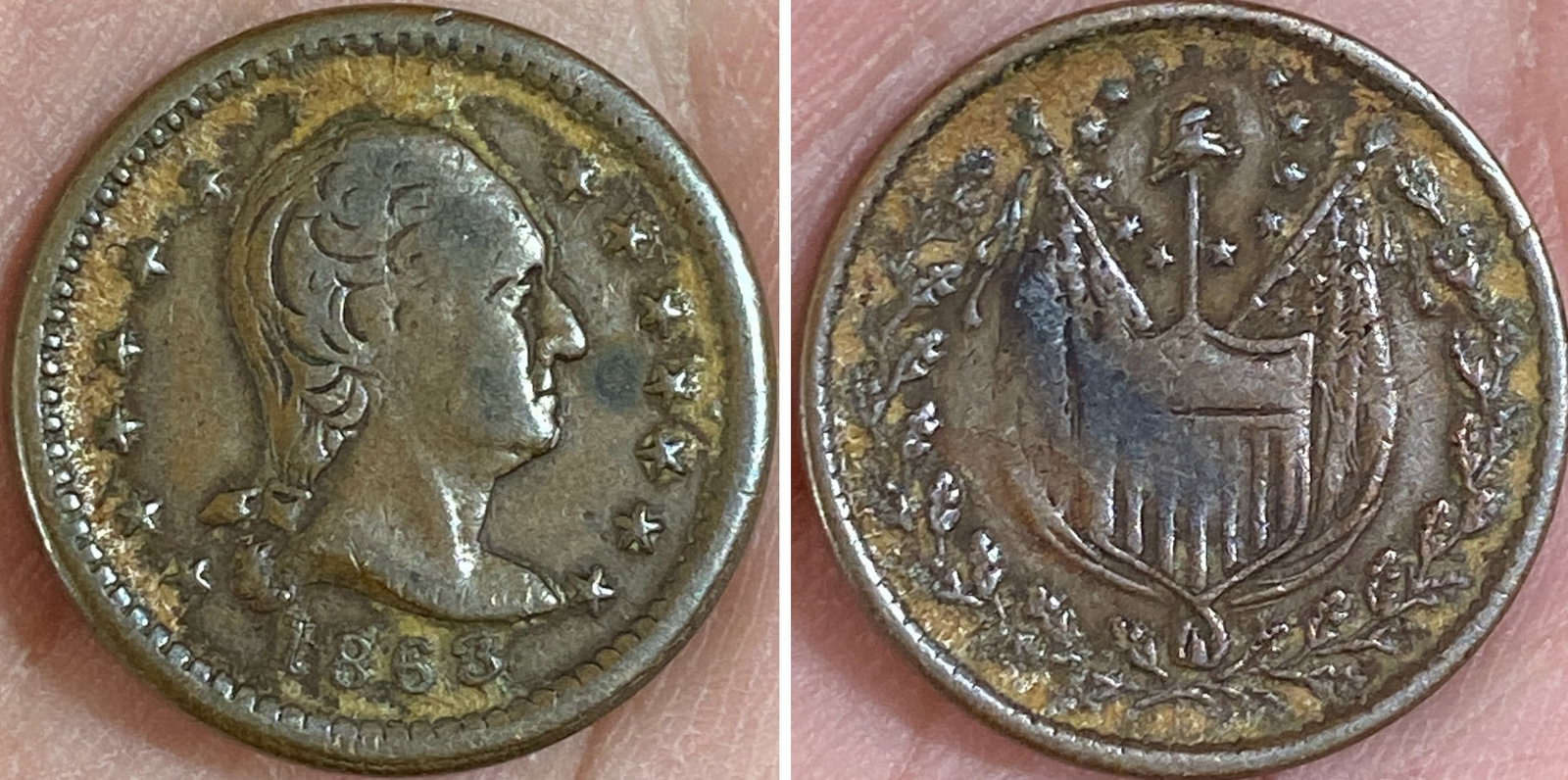 1863 Civil War Token (1 of 3)