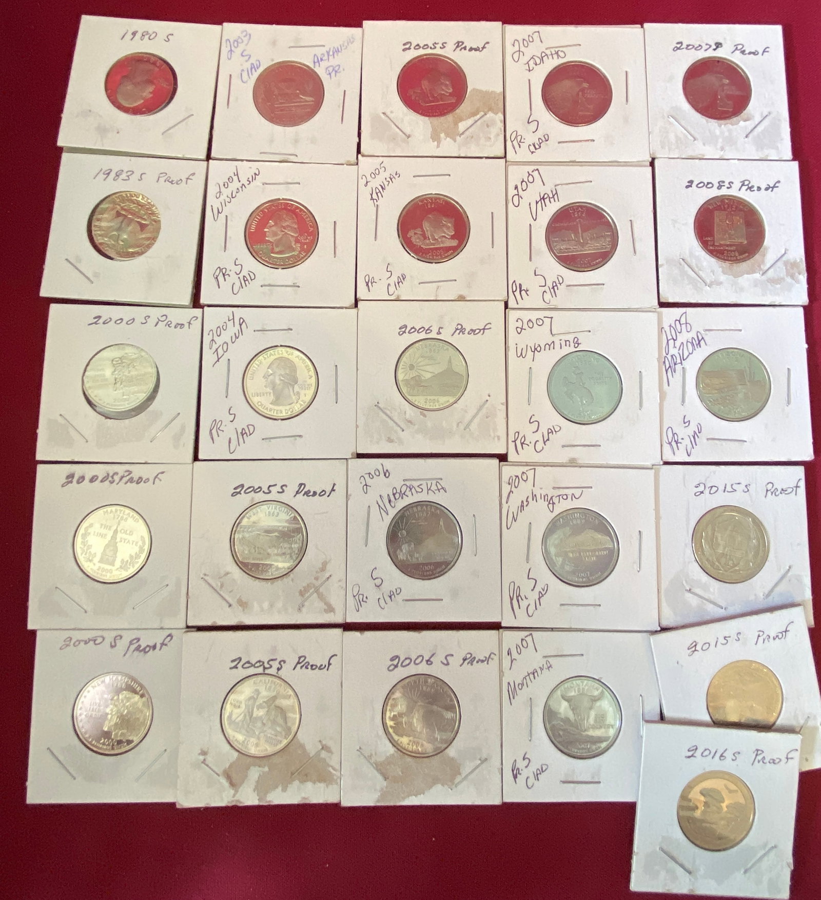 Various U.S. Quarters - Silver Clad, Proof, Etc. - (2) 1980s & (24) 2000-2016 (1 of 2)