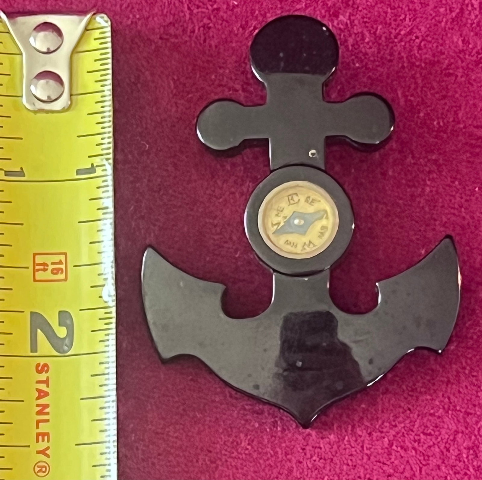 Rare Bakelite Anchor Button with 'Functional' Compass - 4
